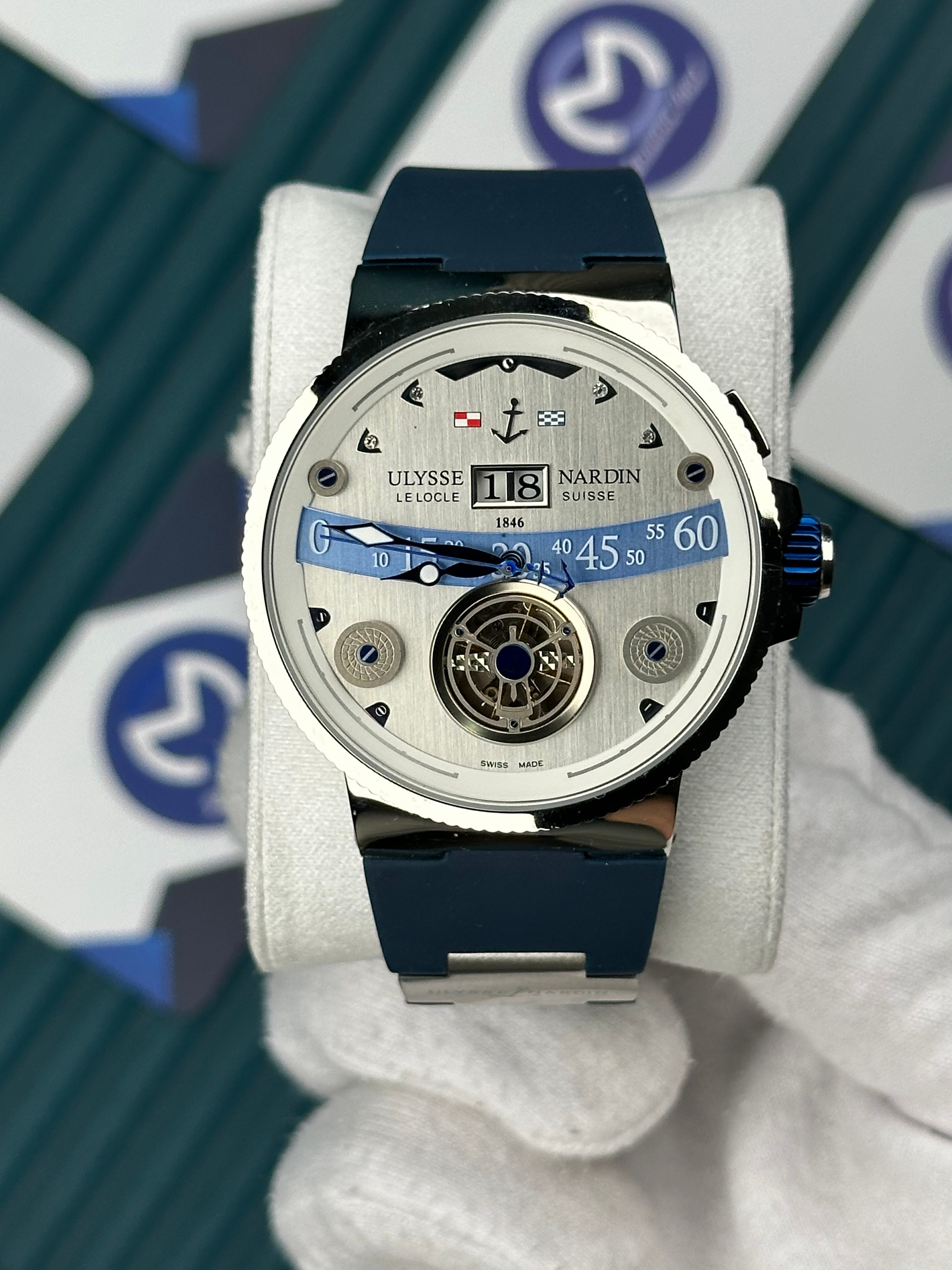 Ulysse Nardin Tourbillon Blue Cord White Dial