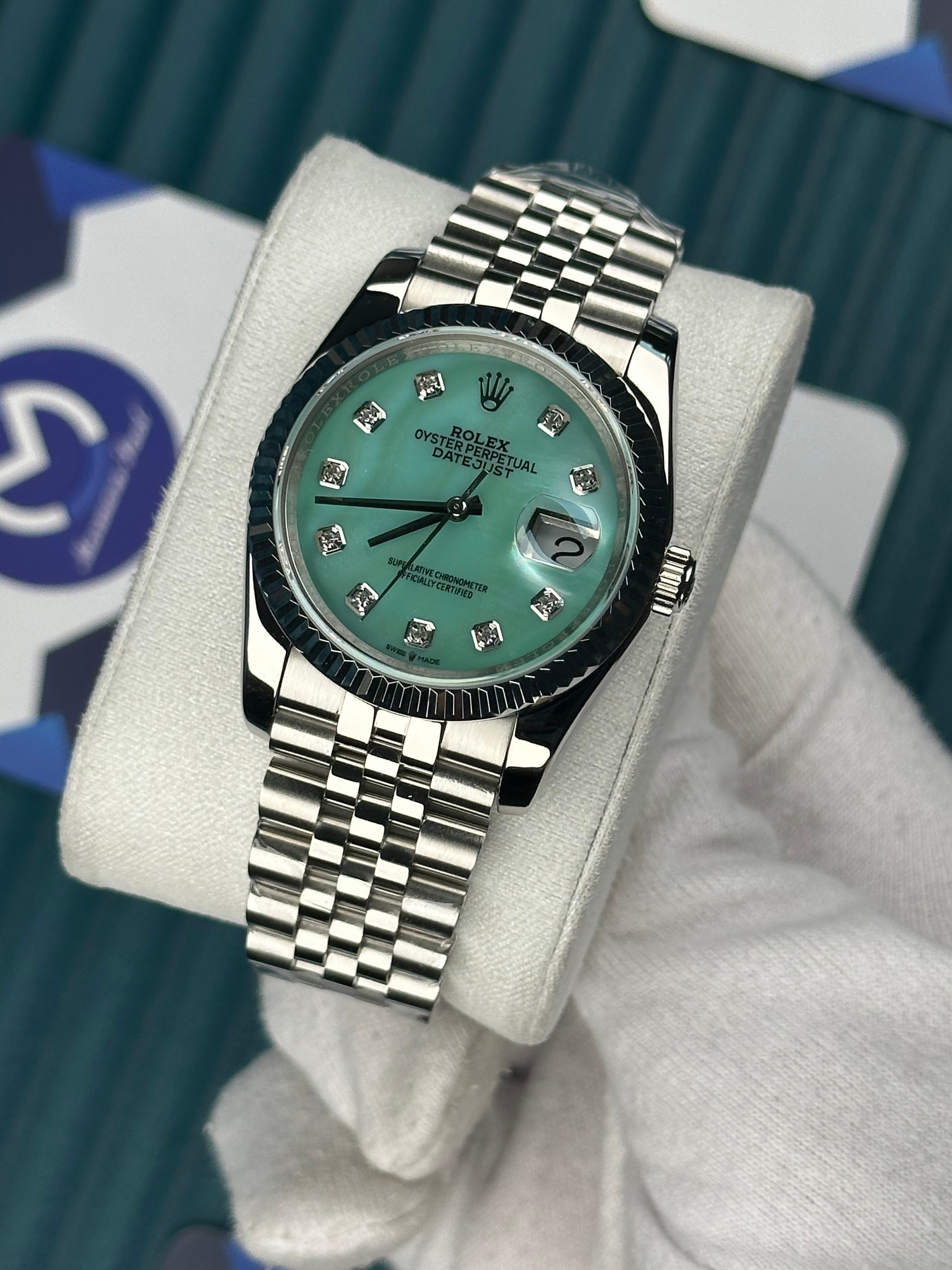 ROLEX 36 TURKUAZ KADRAN SILVER JUBILEE