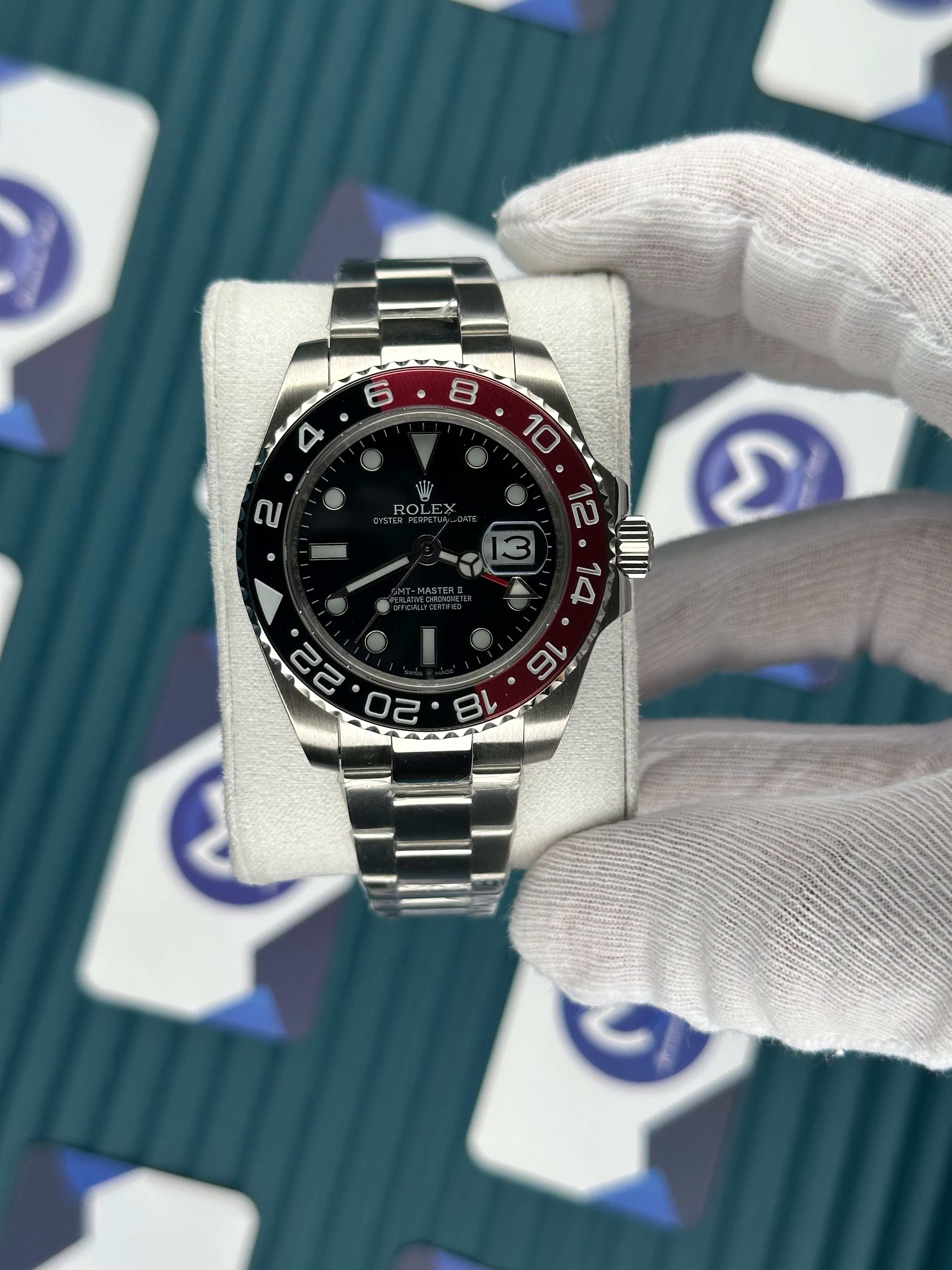 ROLEX GMT MASTER II BLACK DIAL COCO-COLA OYSTER