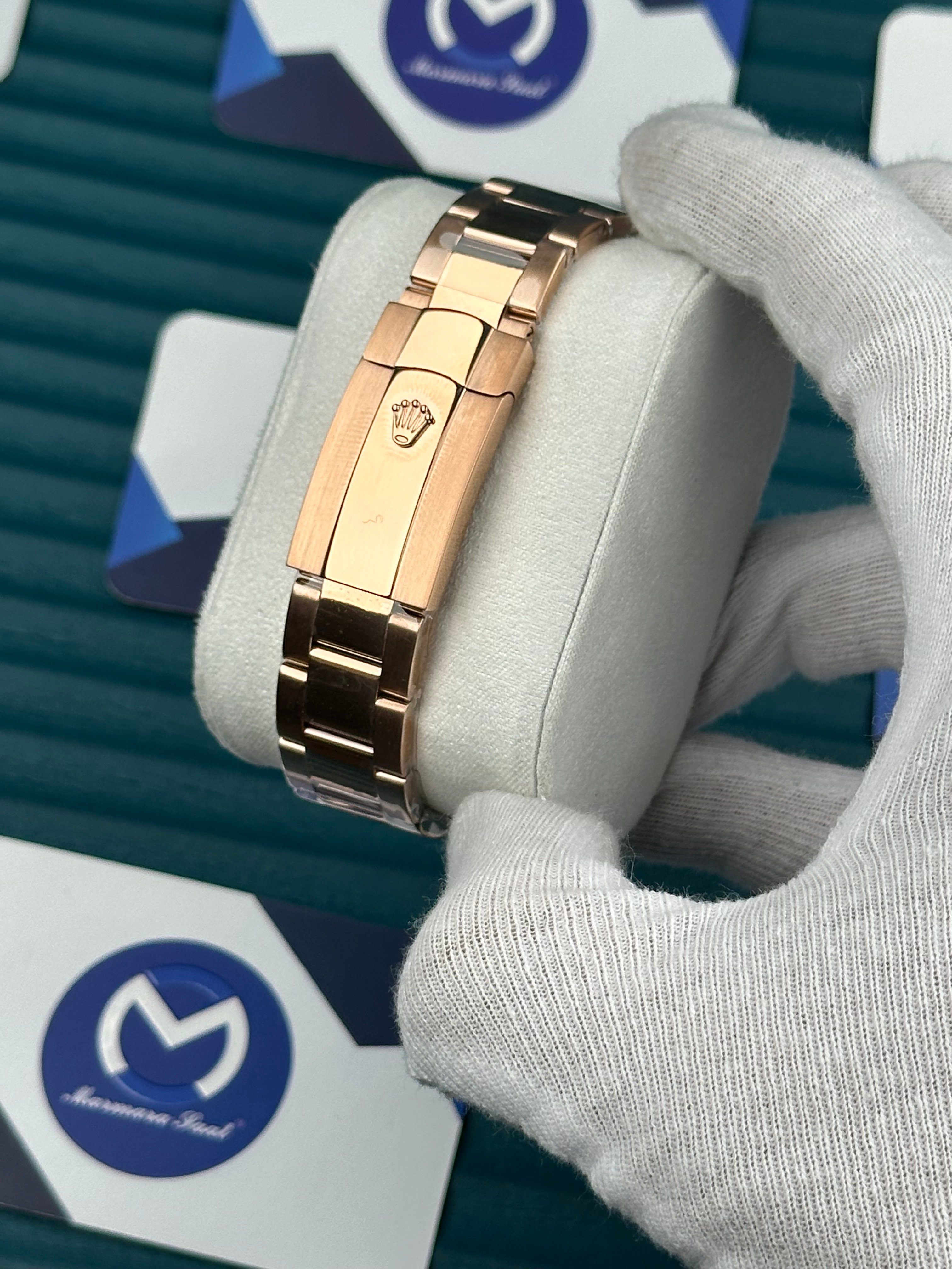 ROLEX SKY-DWELLER CHOCOLATE DIAL ROSE OYSTER