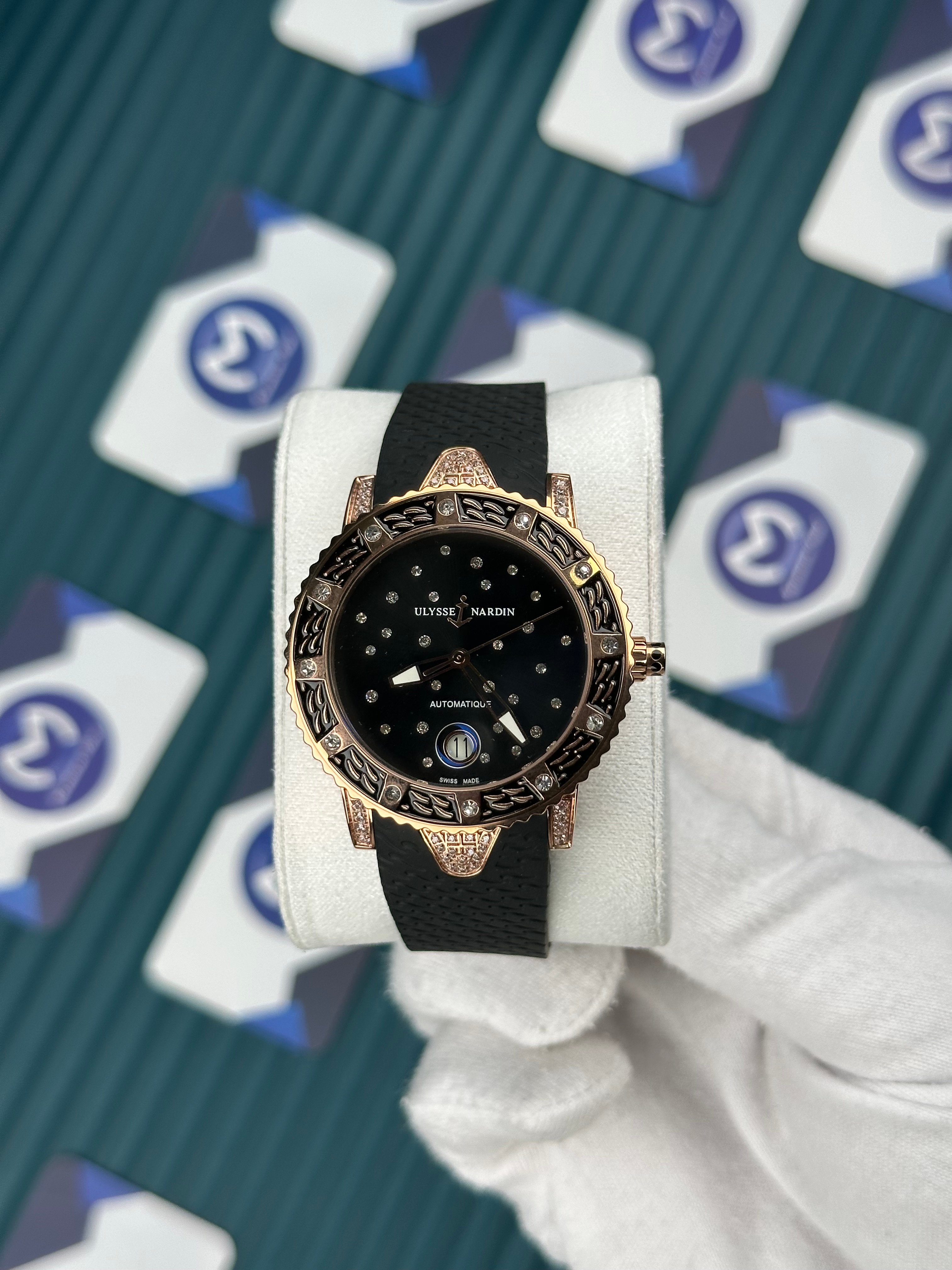 Ulysse Nardin Rose Case Black And Diamond Woman
