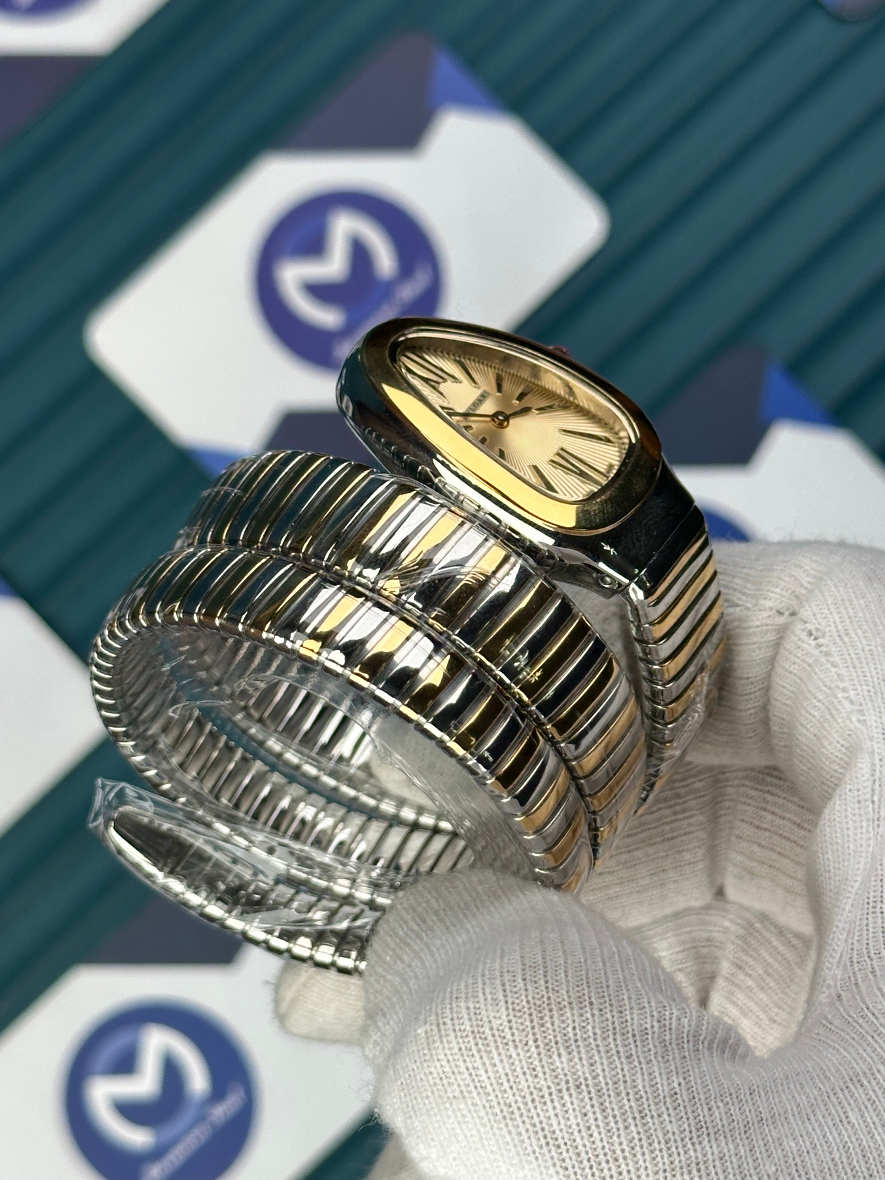 BVLGARI SERPENTI GOLD DIAL GOLD-SILVER LONG TUBOGAS