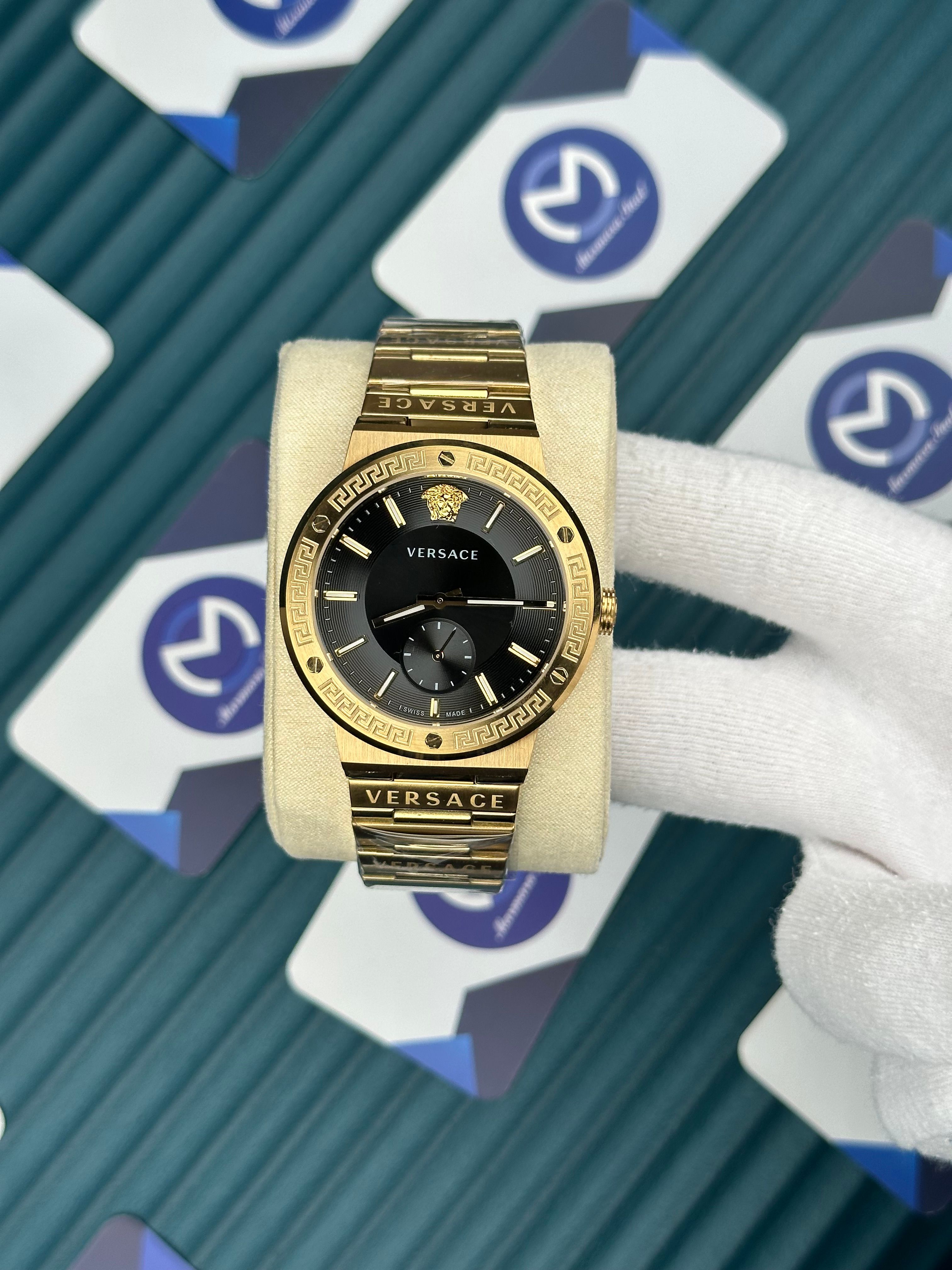 Versace Gold Kordon Fonksiyonlu Siyah Kadran