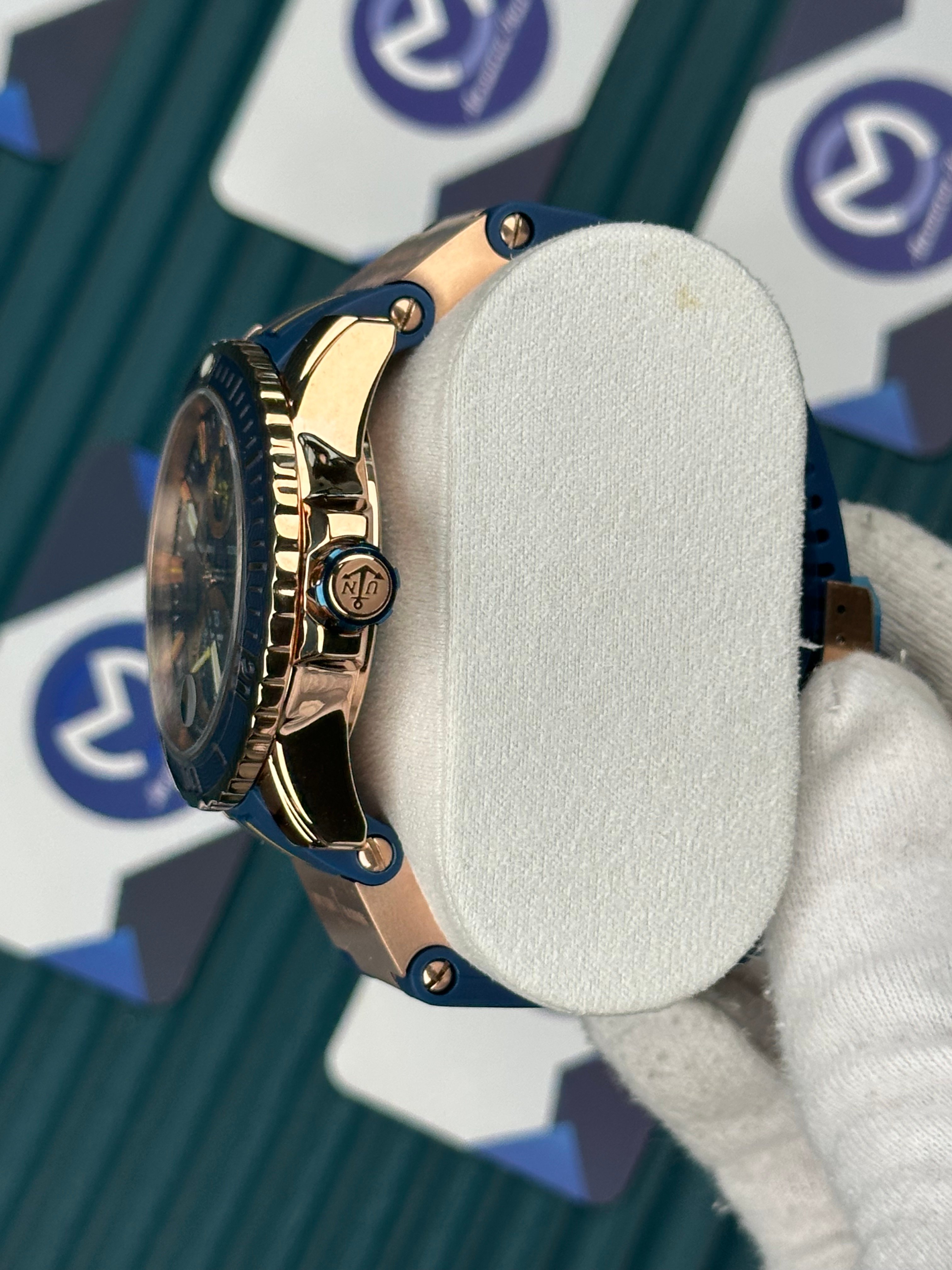 Ulysse Nardin Rose Case Blue Limited Edition Chronograph Automatic