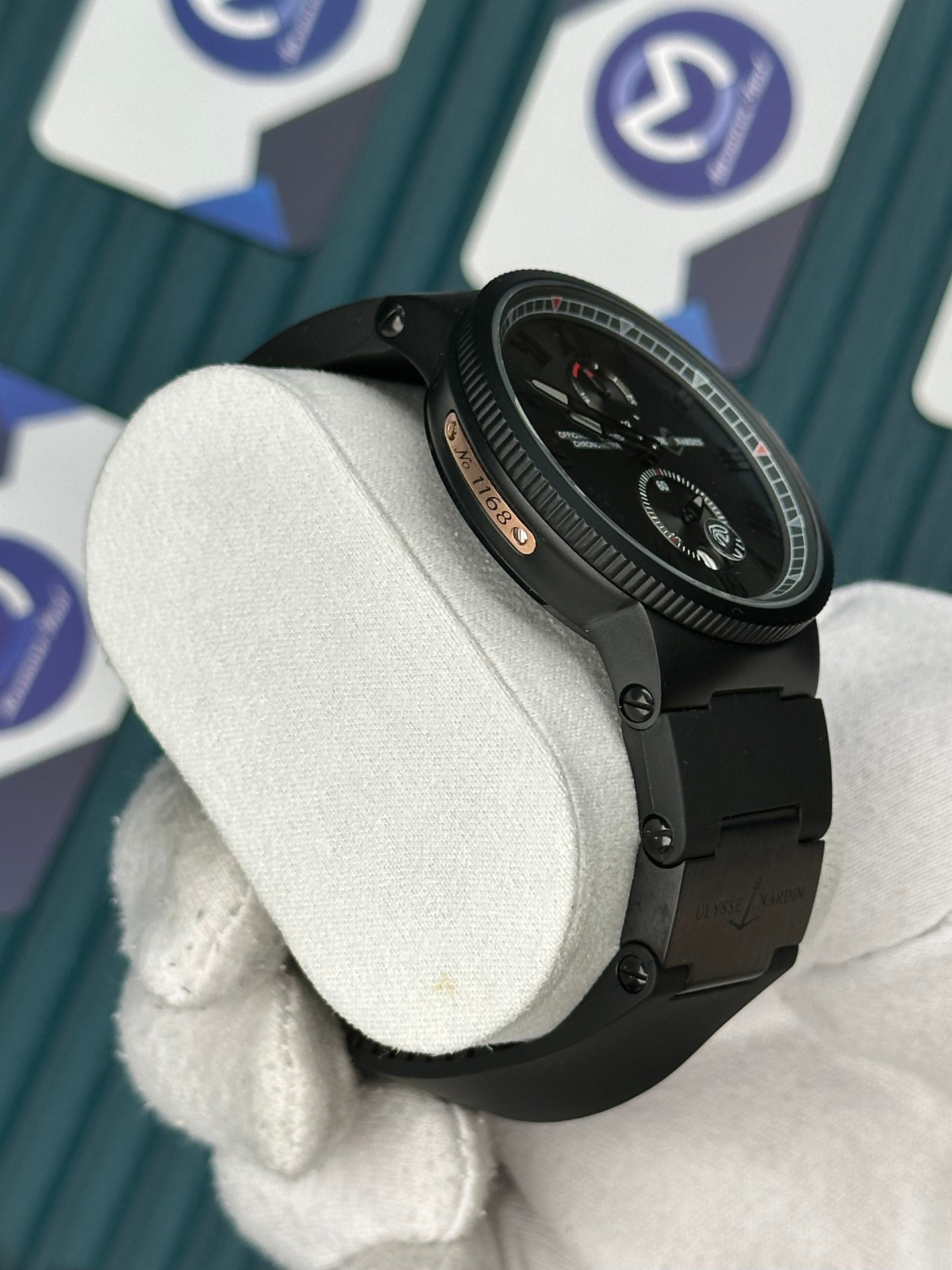 Ulysse Nardin Marine Black Red Detail Chronograph Automatic
