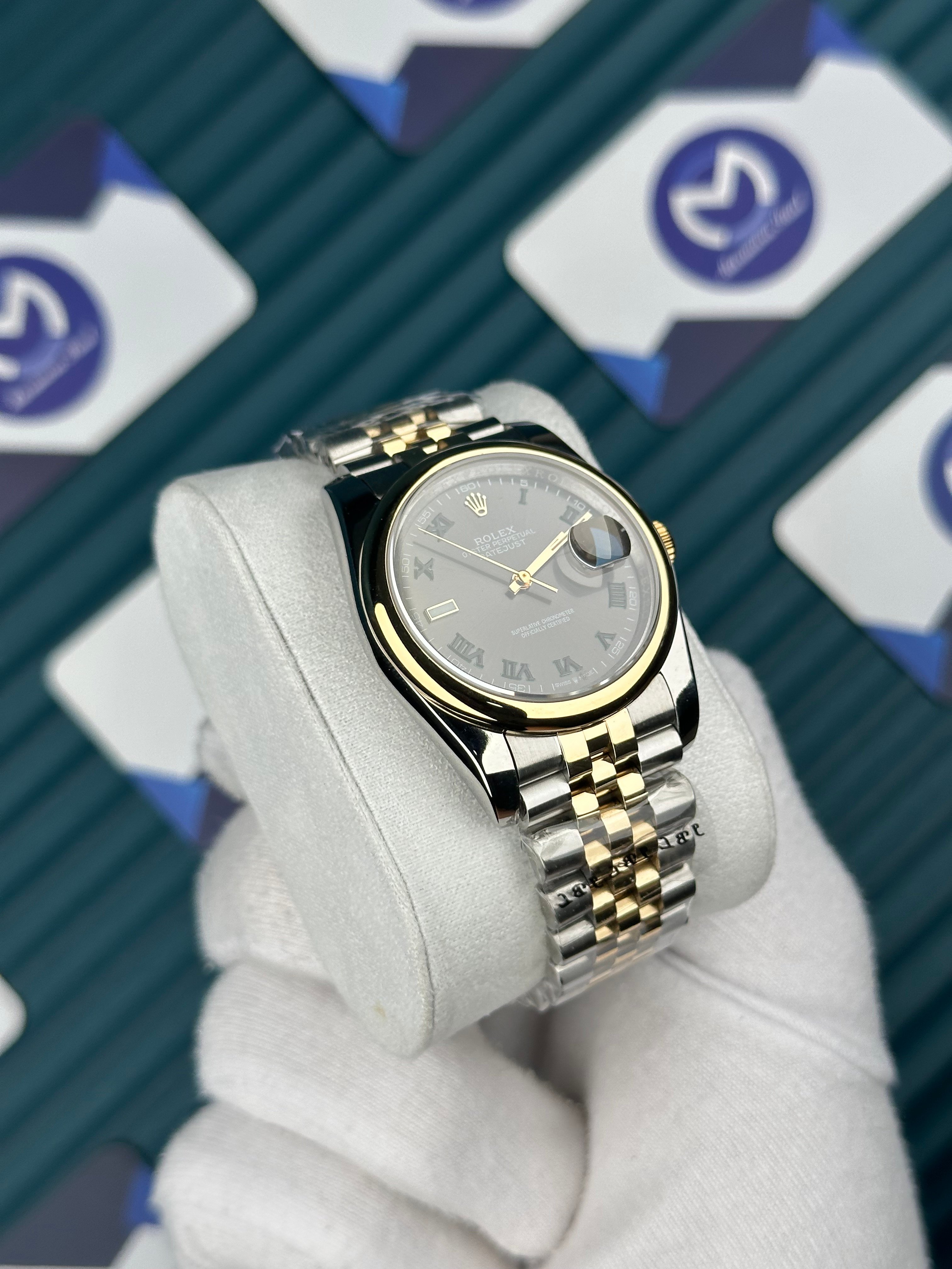 ROLEX 36 ARDUVAZ DÜZ BEZEL GOLD-SILVER JUBILEE