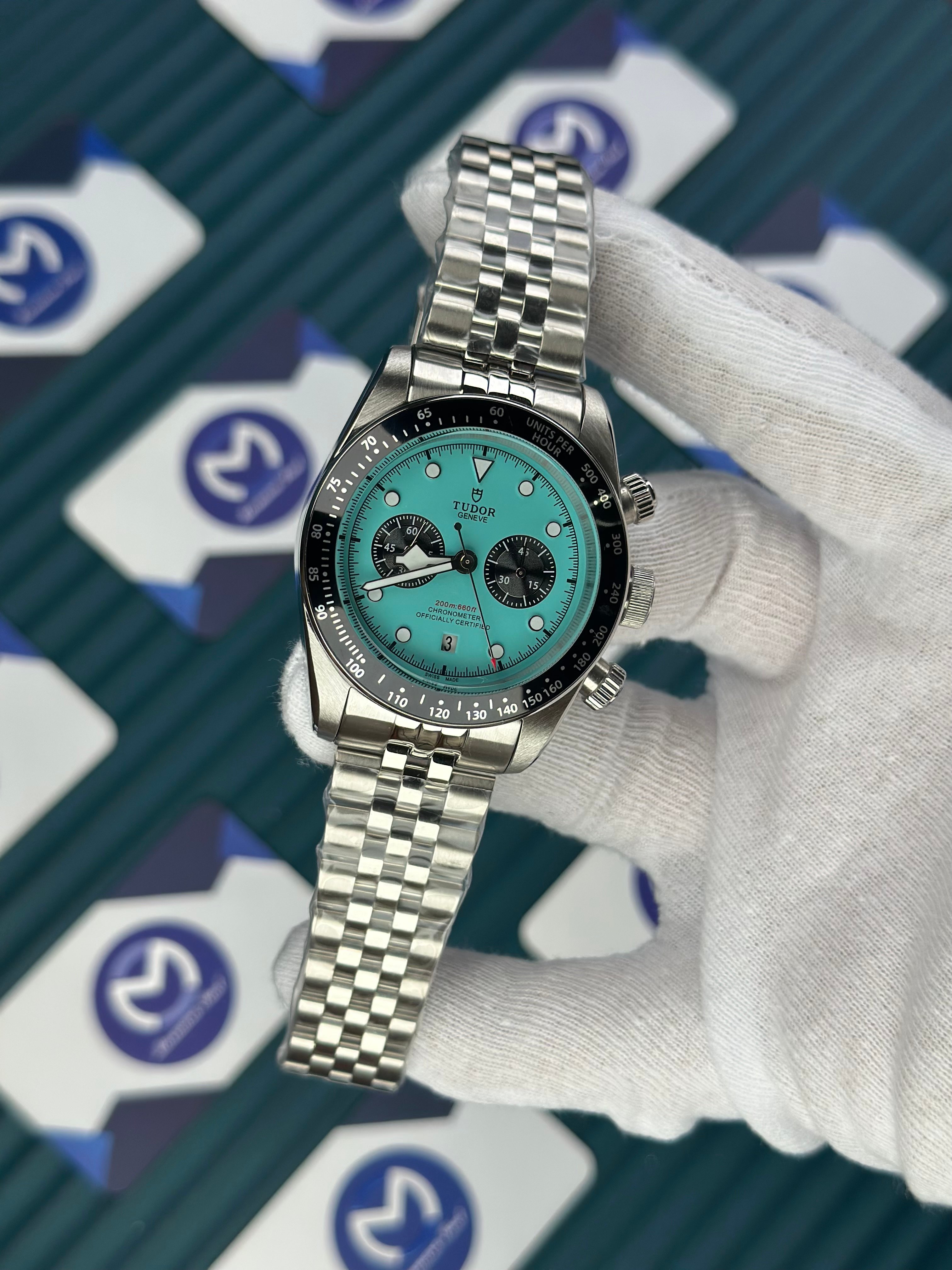TUDOR BLACK BAY CHRONO FALMINGO BLUE SILVER JUBILE