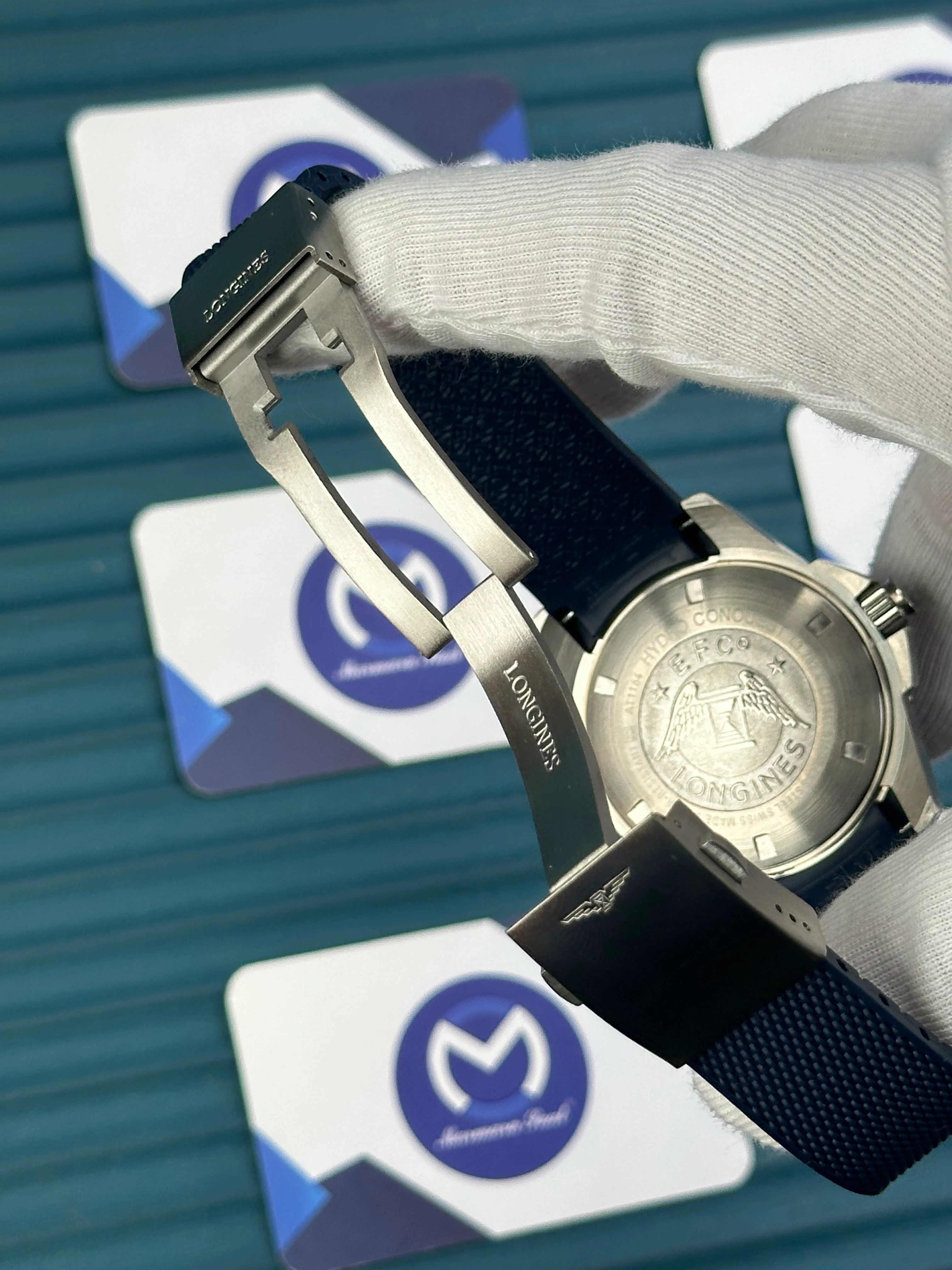 LONGINES HYDROCONQUEST AUTOMATIC BLUE DIAL BLUE RUBBER 