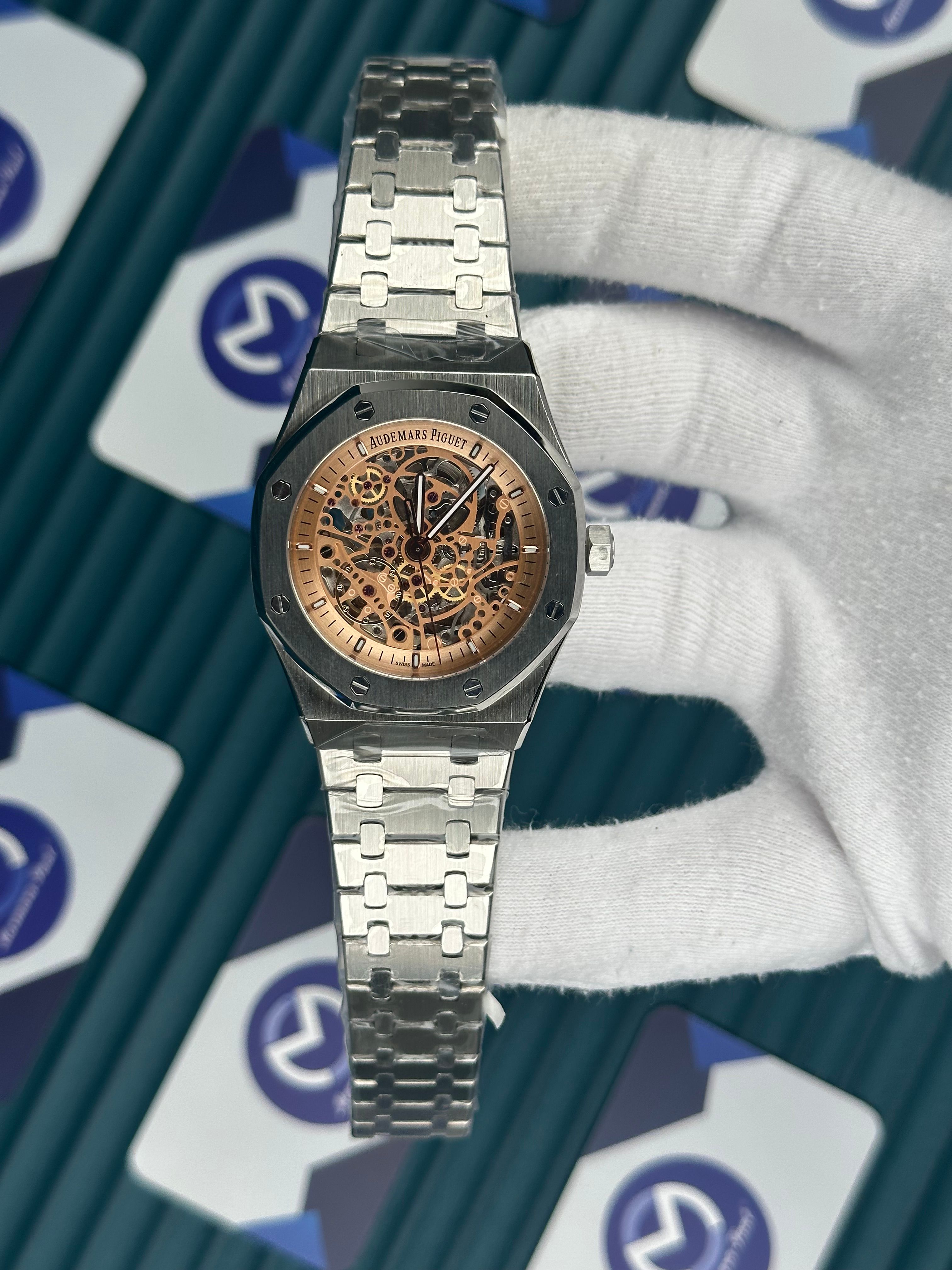 Audemars Piguet Royal Oak Gümüş Kordon Sand Yellow İskelet