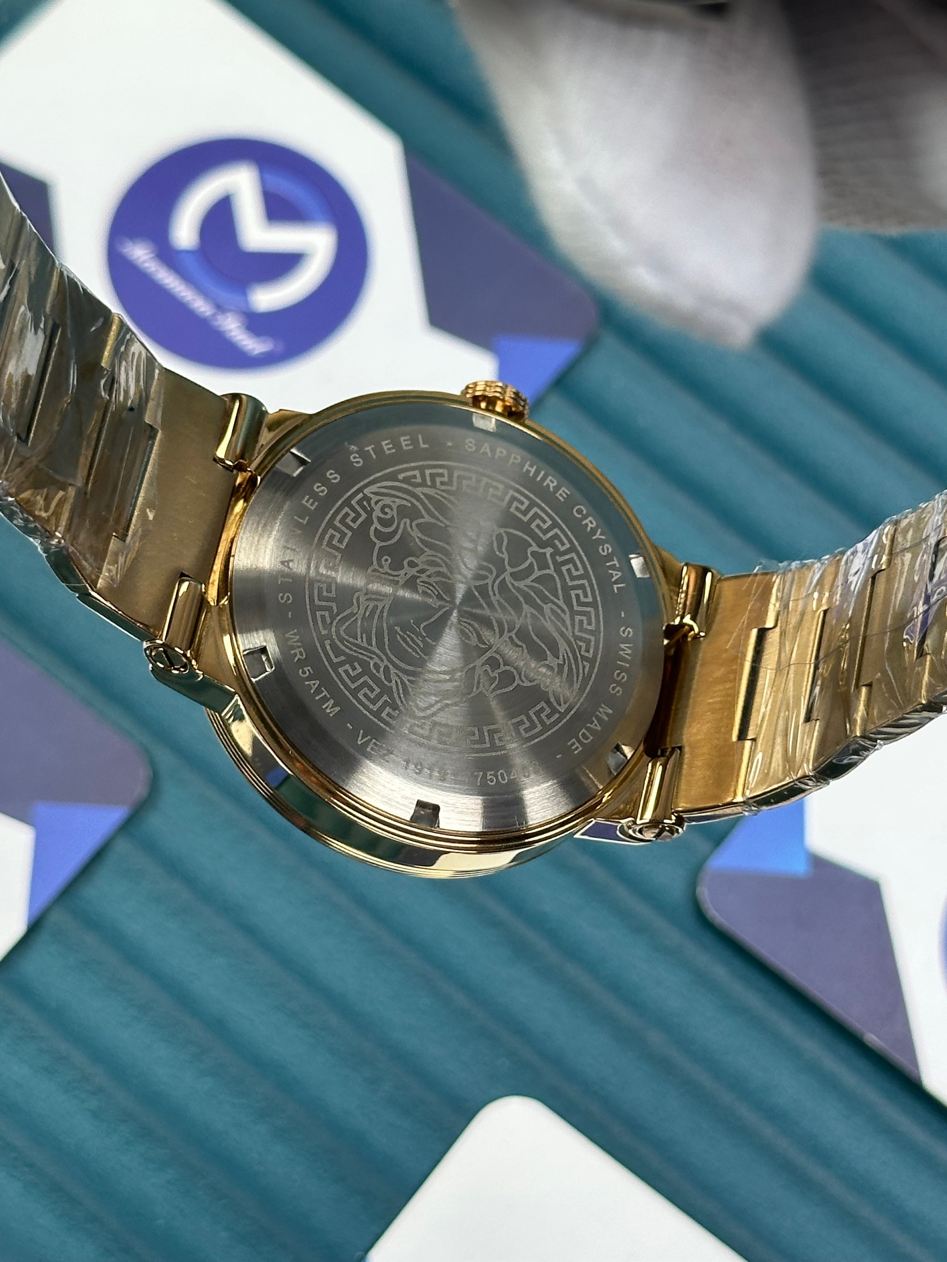 VERSACE BLUE DIAL SECOND CHRONOGRAPH GOLD