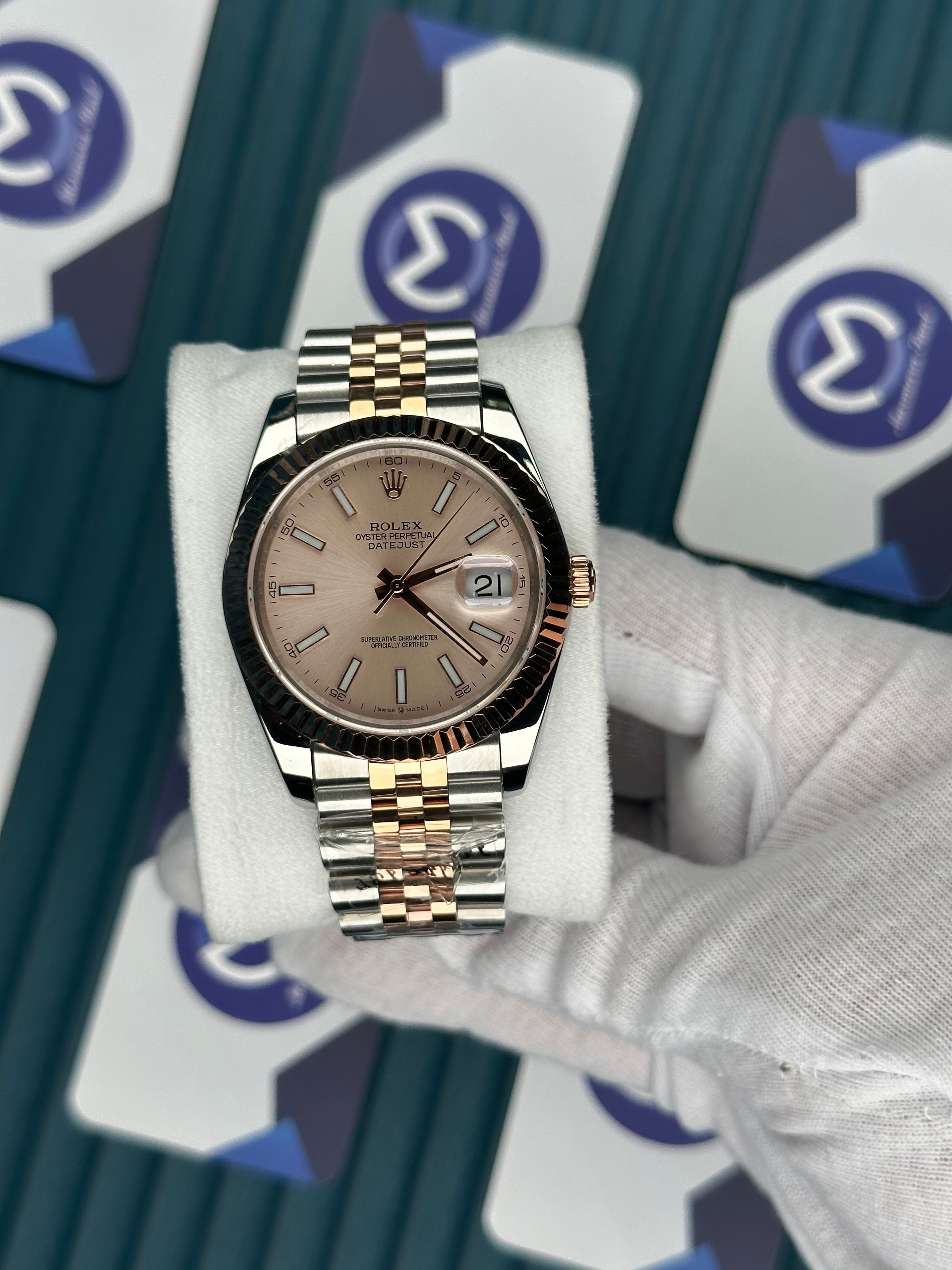 ROLEX DATEJUST CHAMPAGNE DIAL ROSE-SILVER JUBILE