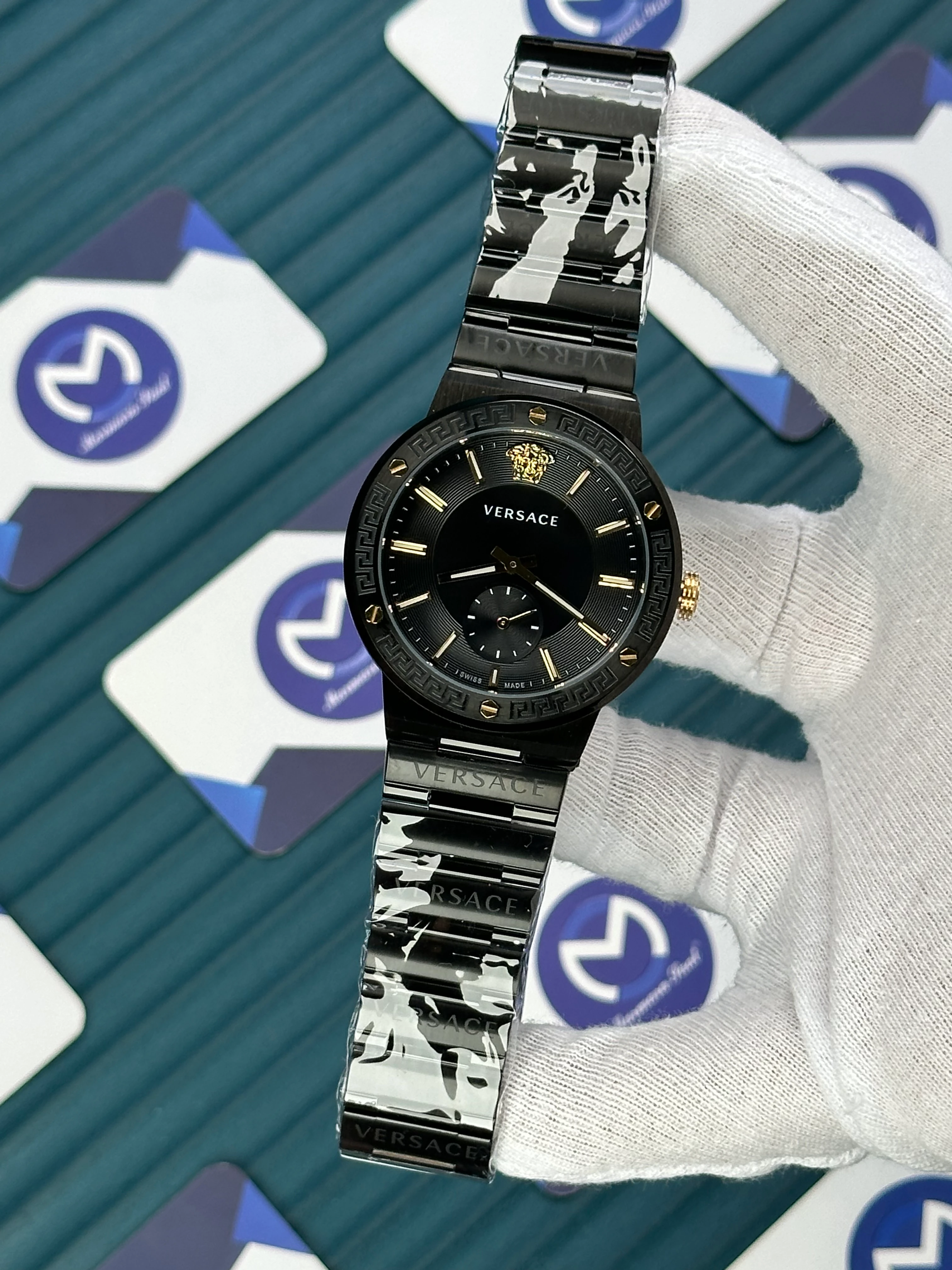 Versace Siyah Saniye Fonksiyonlu