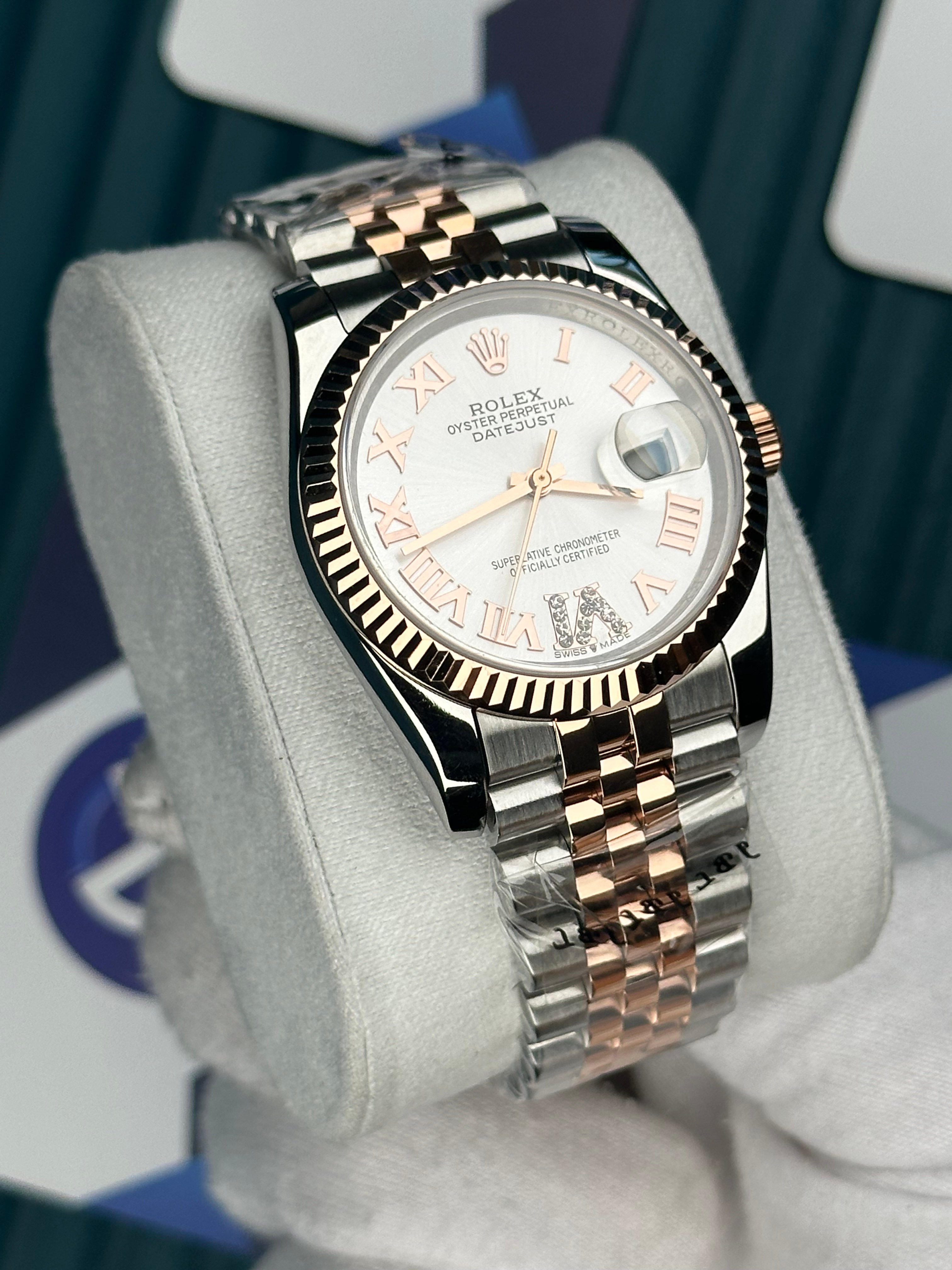 ROLEX 36 BEYAZ KADRAN ROMA INDEX ROSE-SILVER JUBILEE