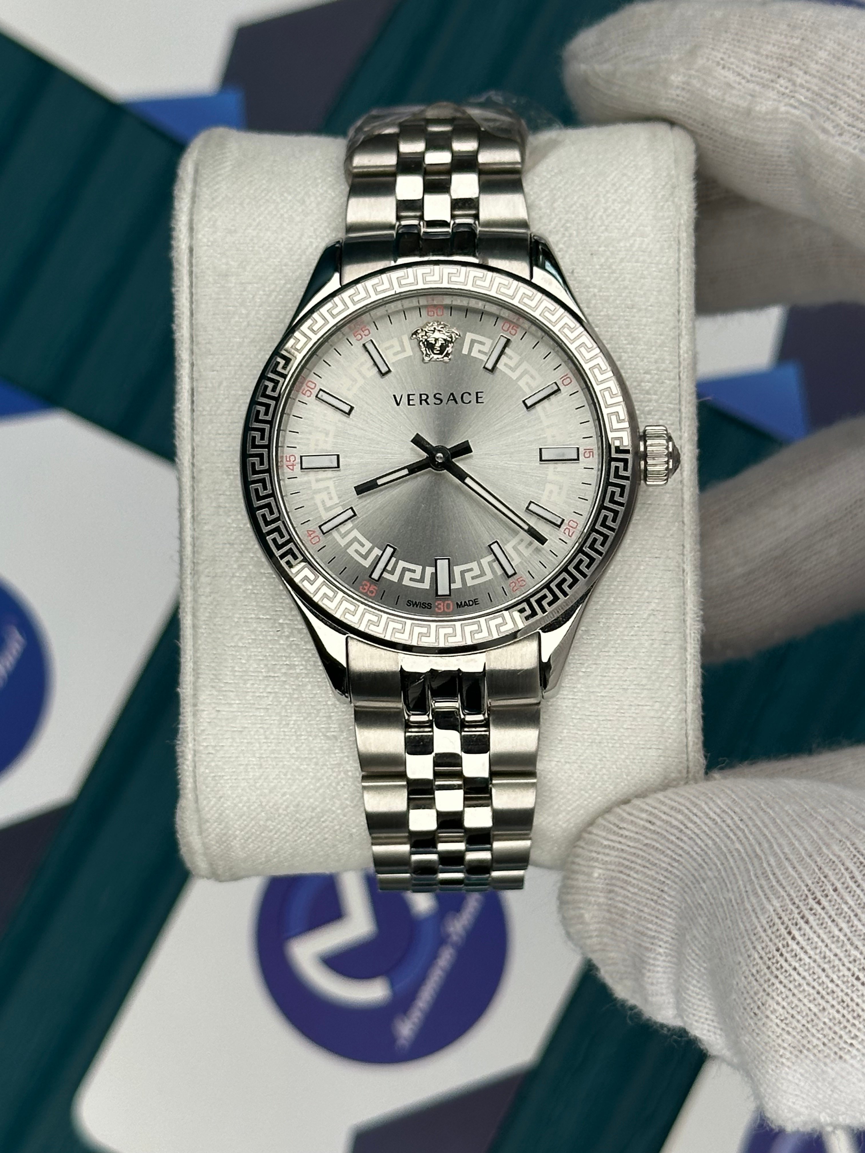 VERSACE 36 WHITE DIAL SILVER JUBILE