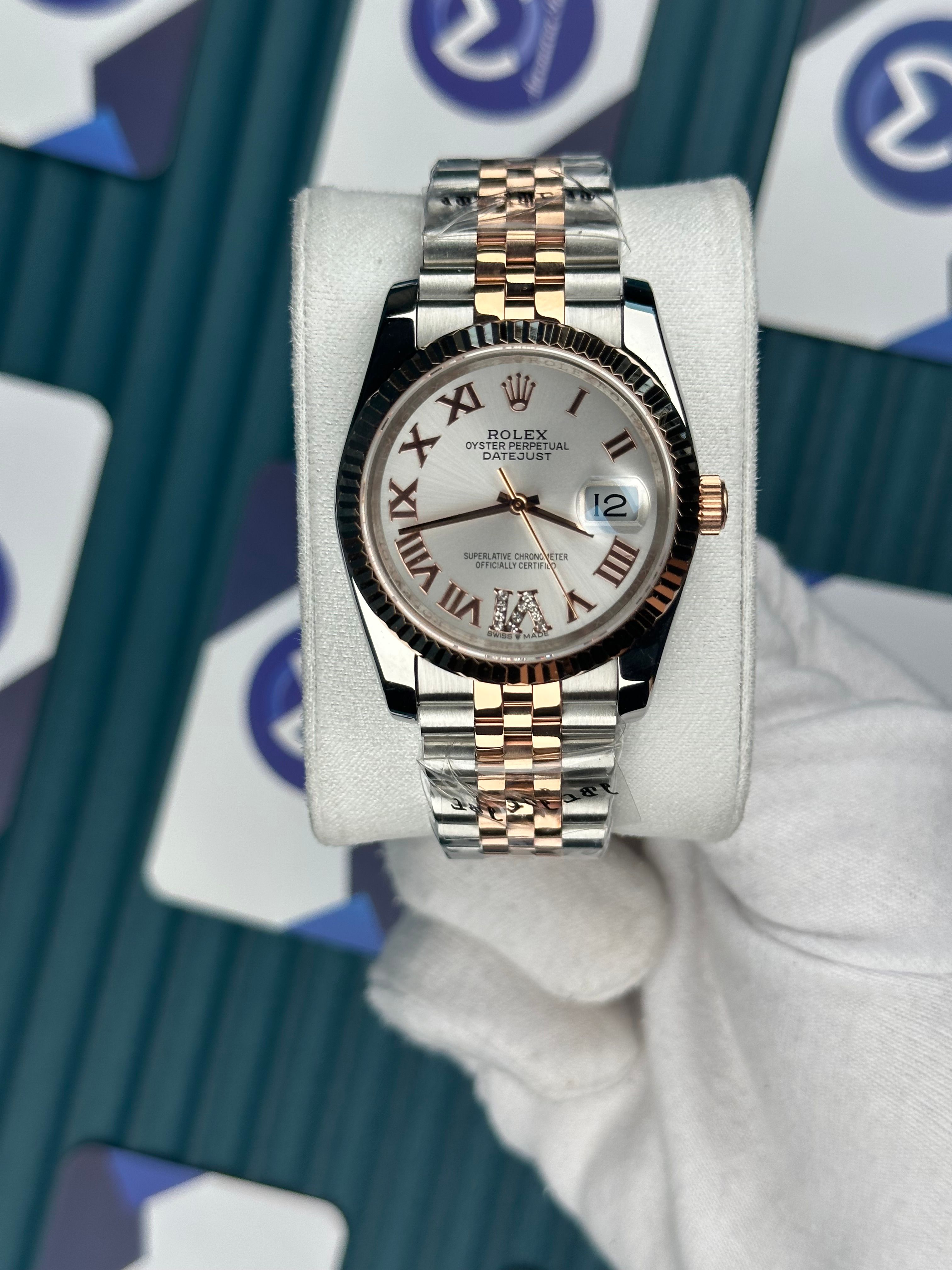 ROLEX 36 BEYAZ KADRAN ROMA INDEX ROSE-SILVER JUBILEE