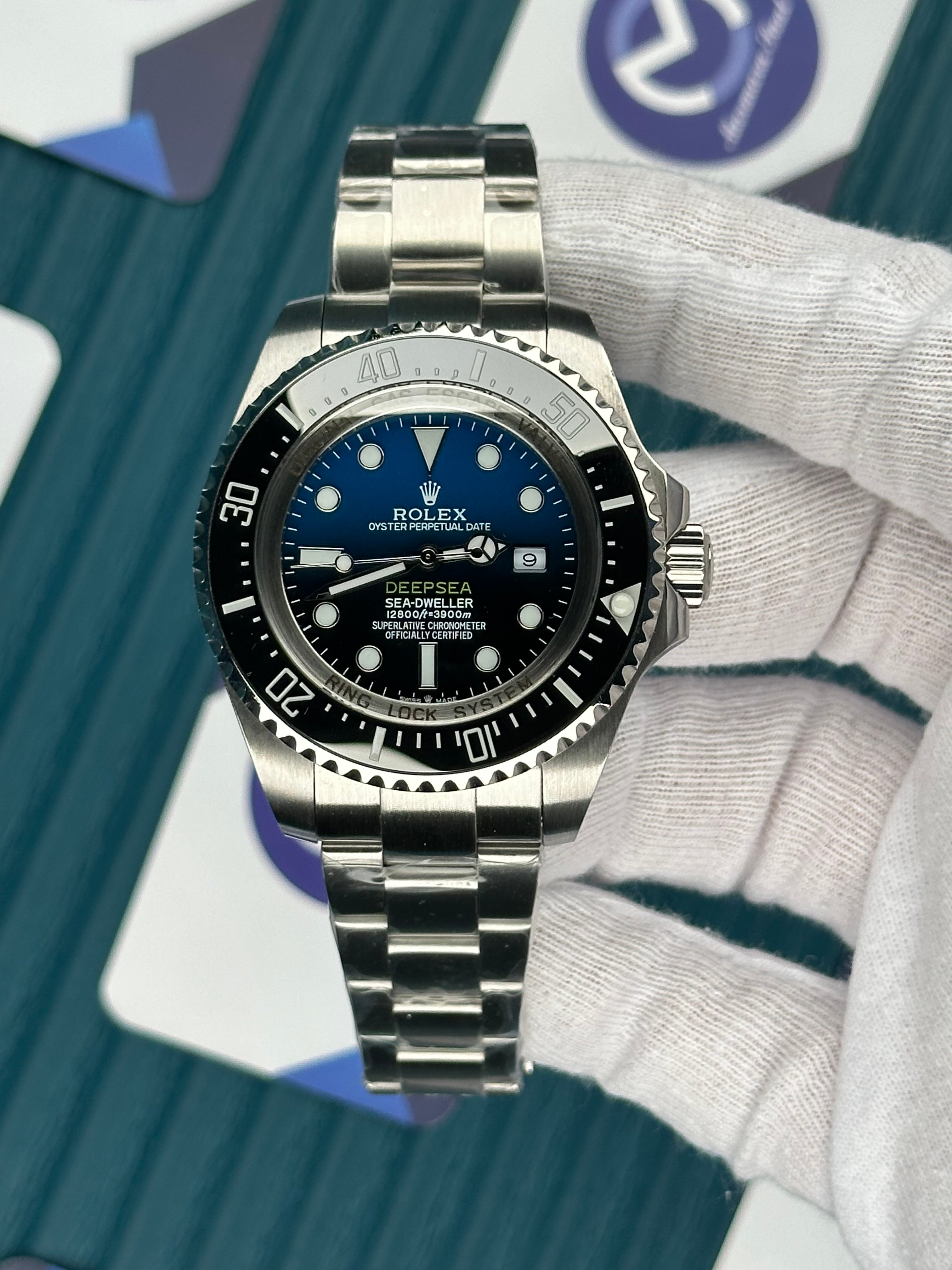 ROLEX DEEP SEA BLUE DIAL SILVER OYSTER