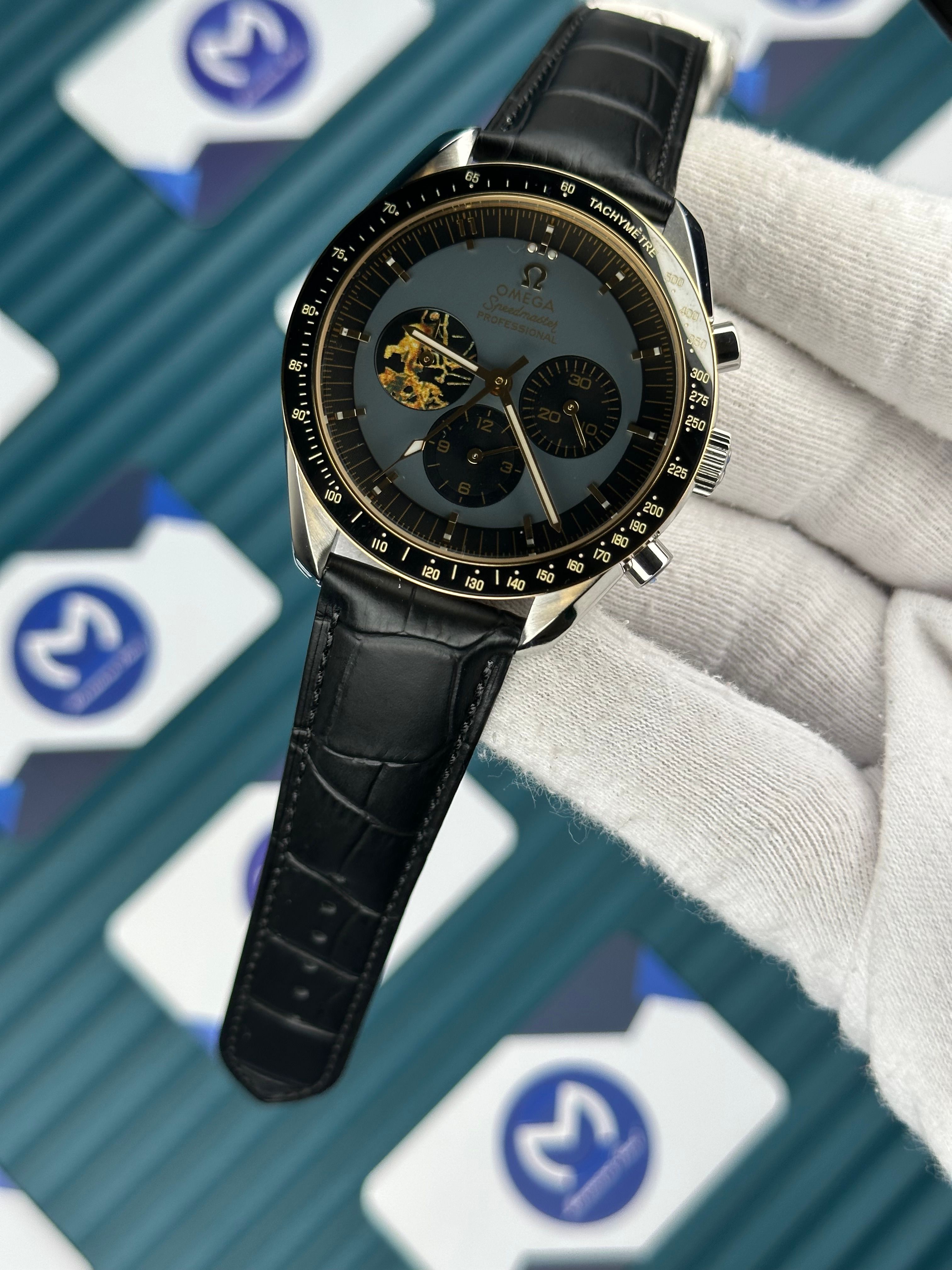 Omega Eyes On The Moon Siyah Deri Kordon