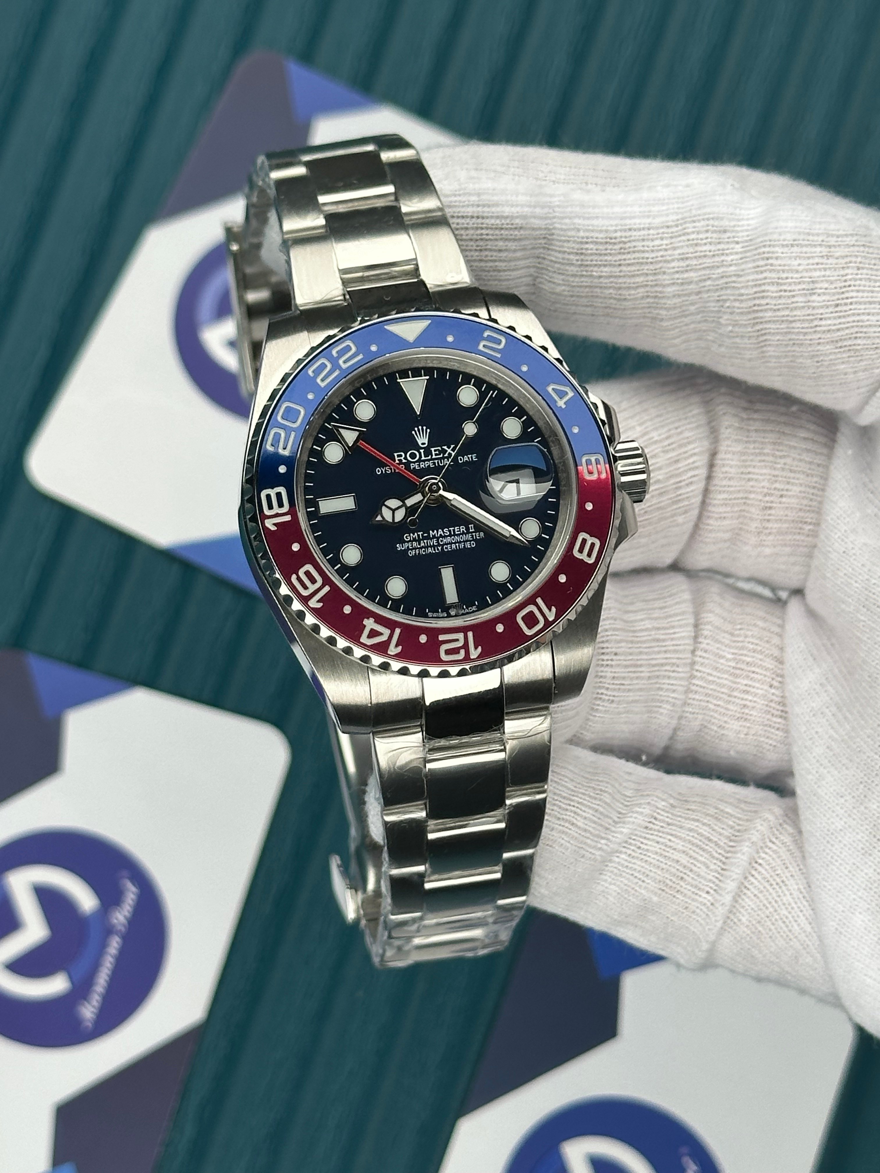 ROLEX GMT MASTER II BLUE DIAL PEPSI OYSTER