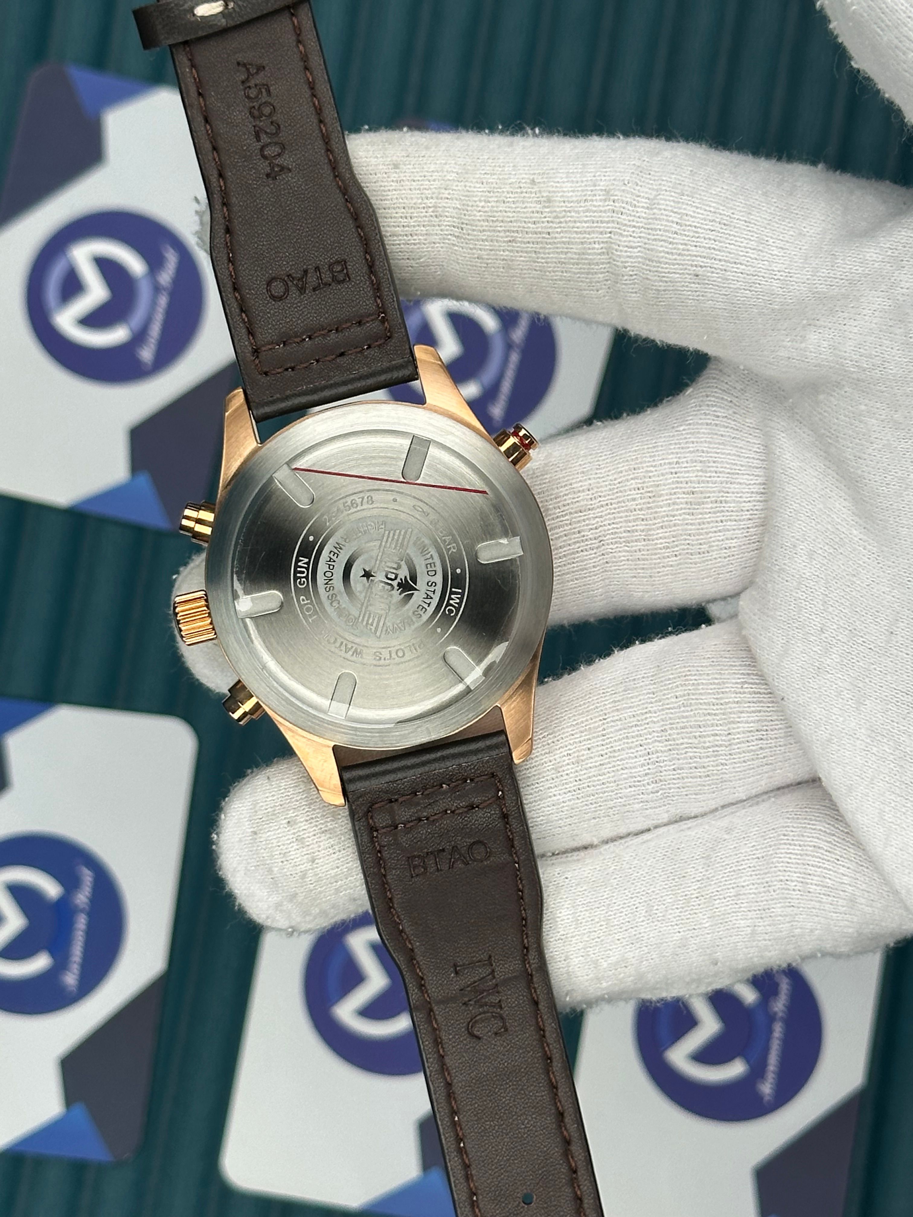 IWC Kahverengi Deri Kordon Mavi Fonksiyonlu Kadran