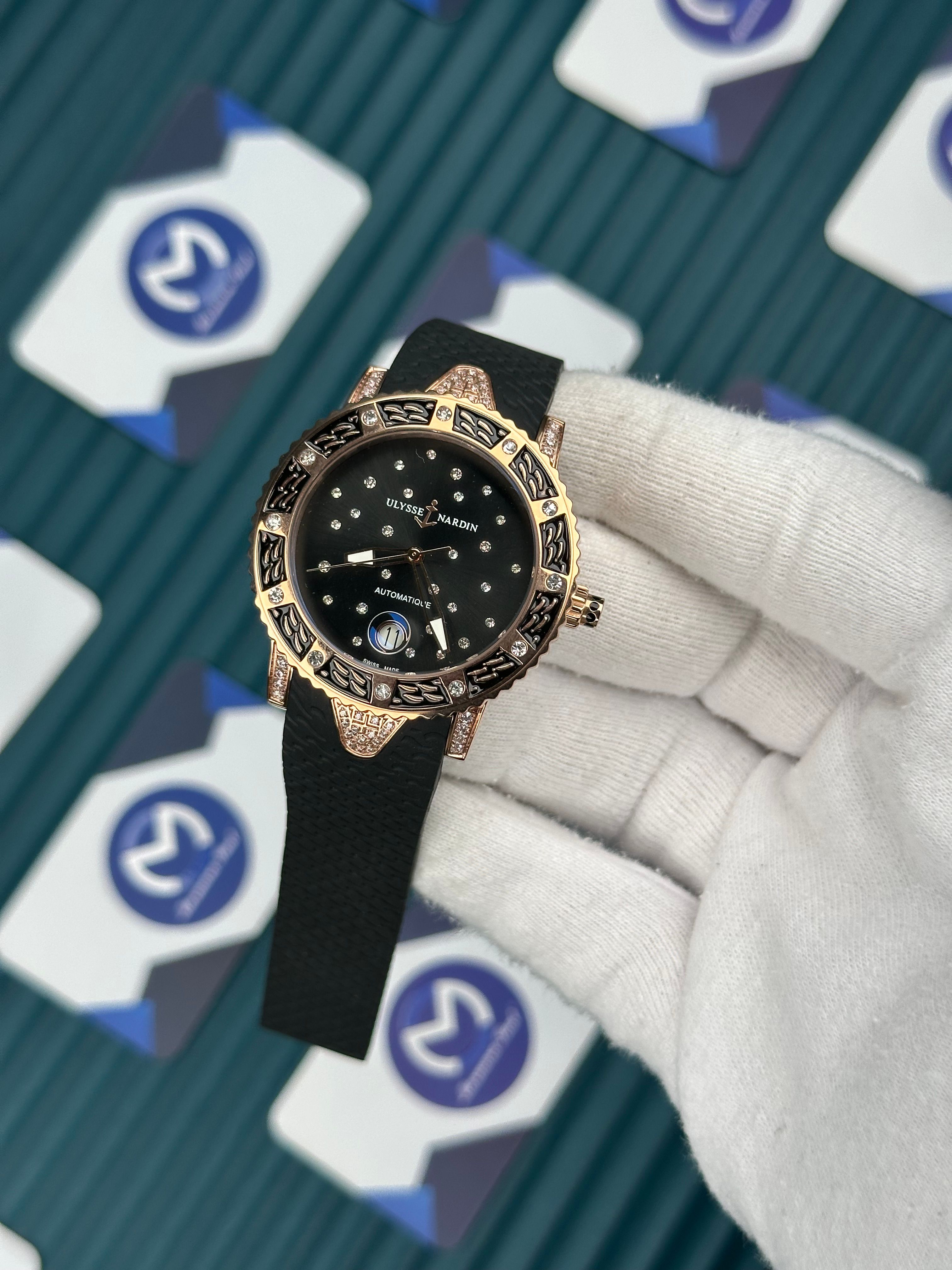 Ulysse Nardin Rose Case Black And Diamond Woman