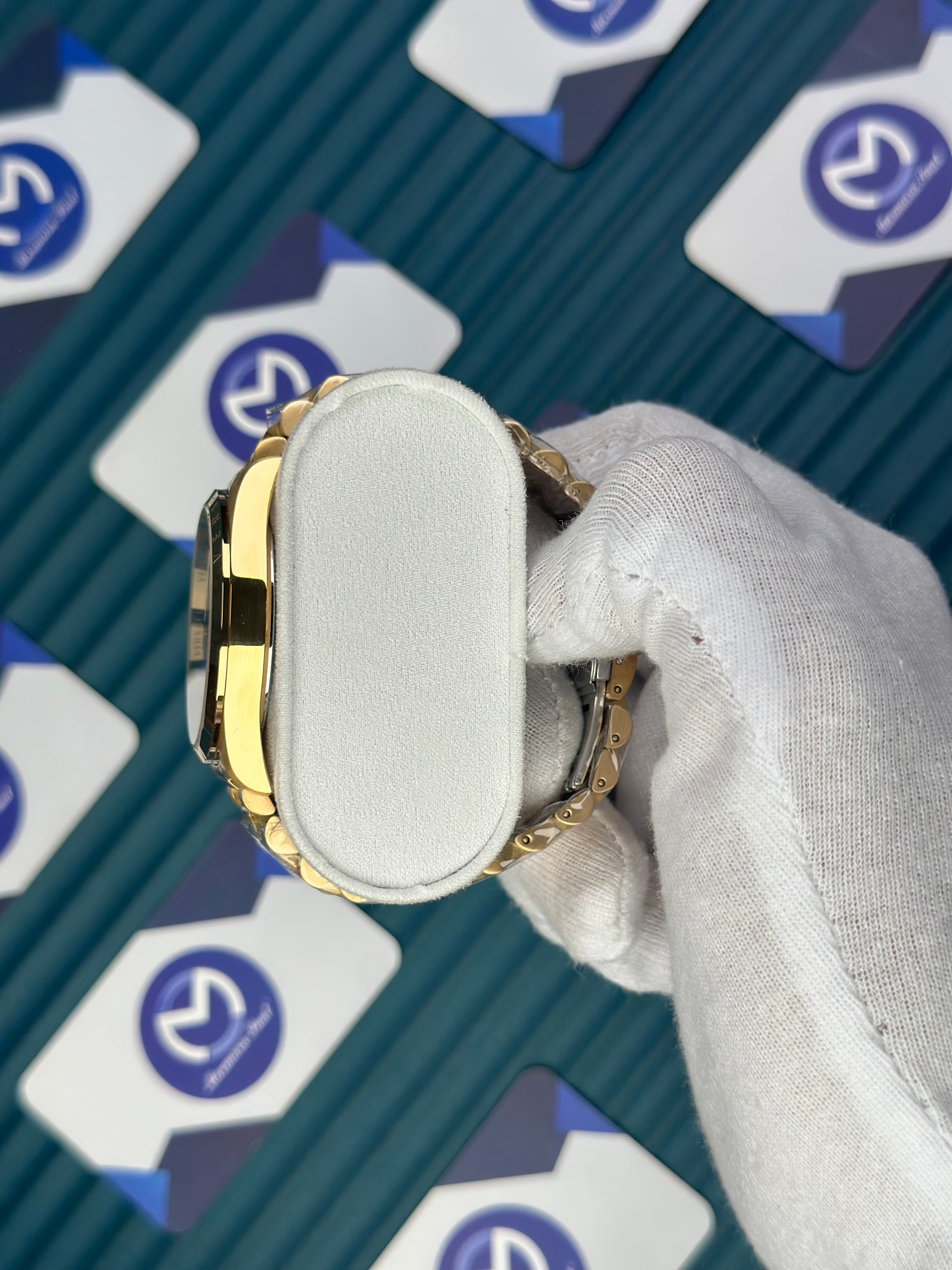 VERSACE NEW NAVY BLUE DIAL GOLD PRESIDENT