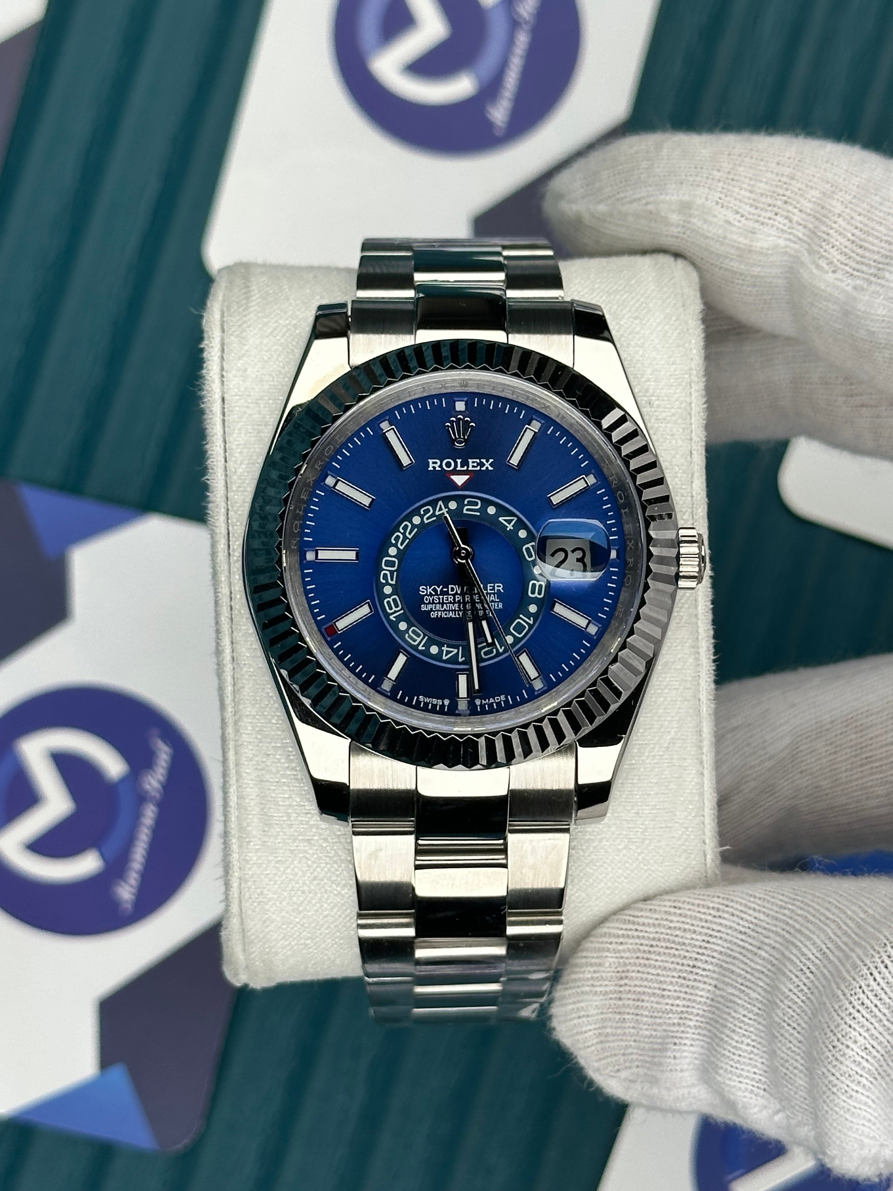 ROLEX SKY-DWELLER BLUE DIAL SILVER OYSTER