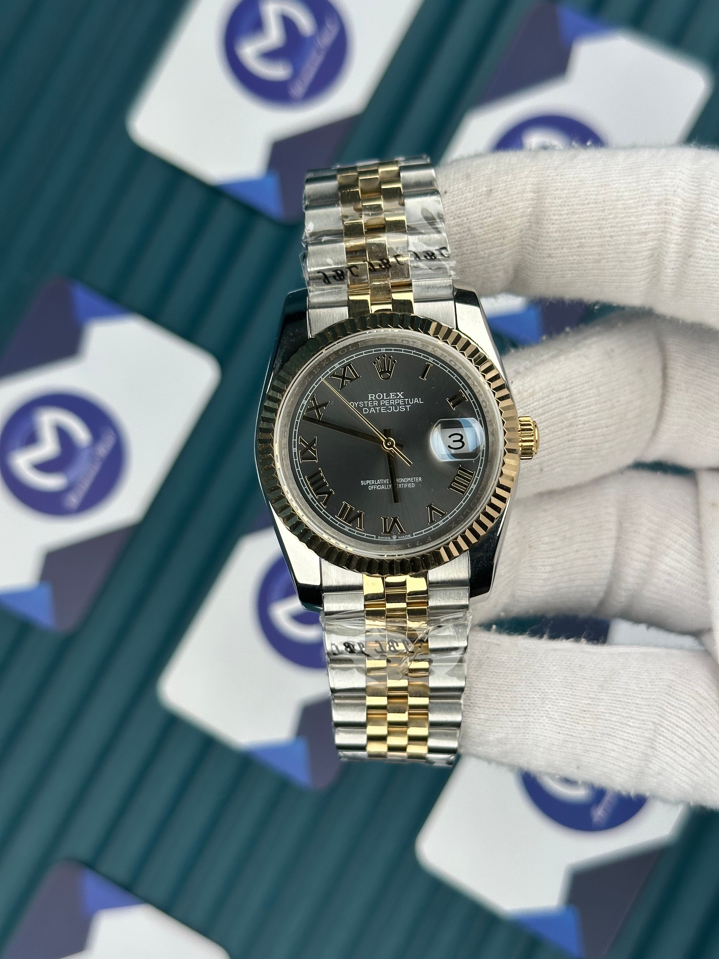 ROLEX 36 ROMA RAKAMLI GOLD INDEX GRI KADRAN JUBILEE