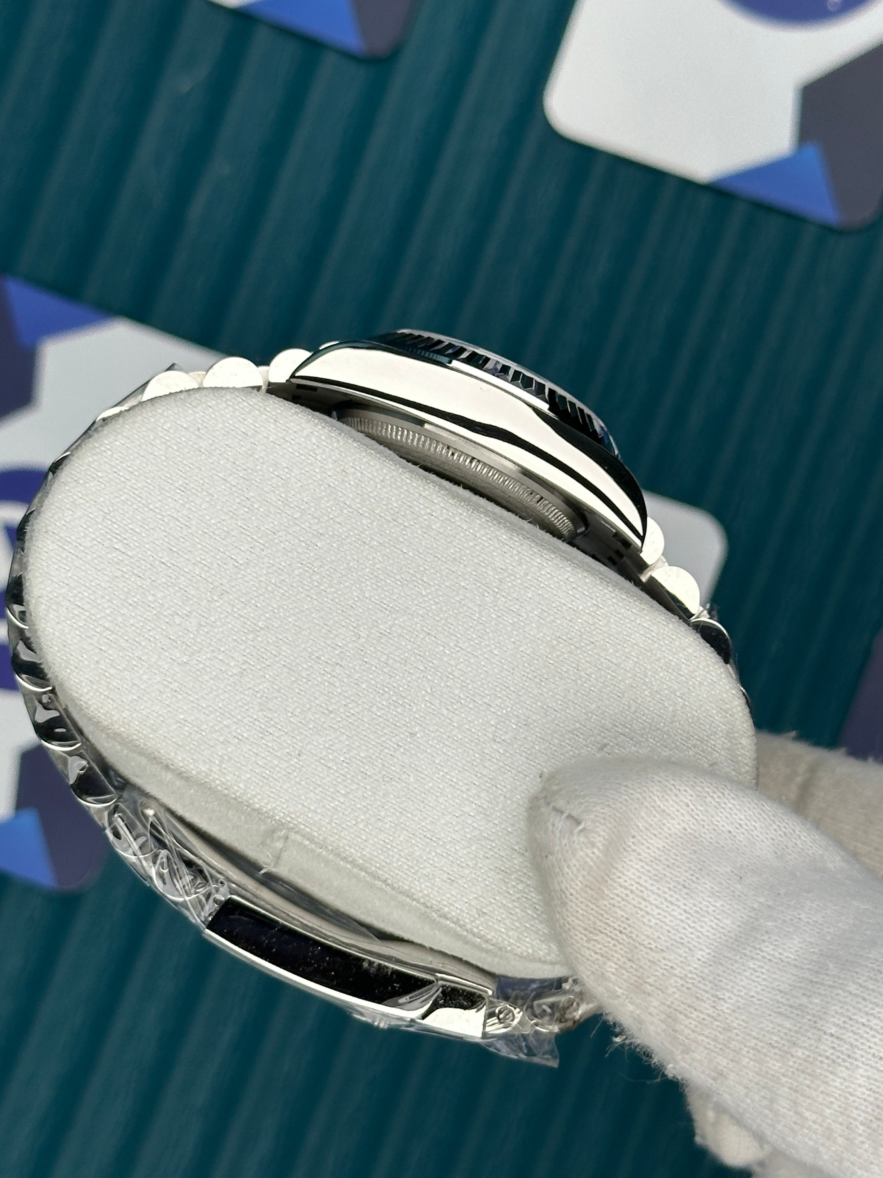ROLEX 31 BLUE DIAL ROMA INDEX SILVER JUBILEE
