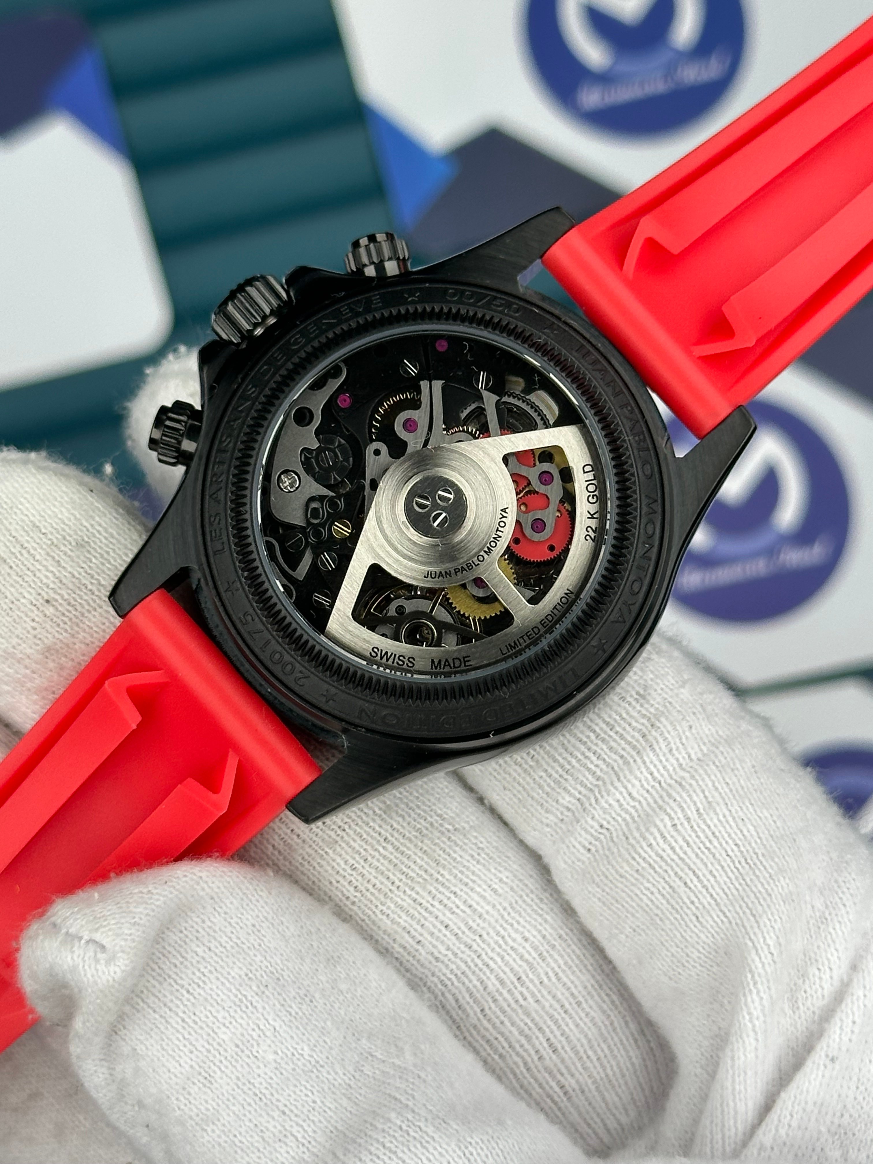 Rolex Daytona Juan Pablo Montoya Black Red Rubber Oysterflex