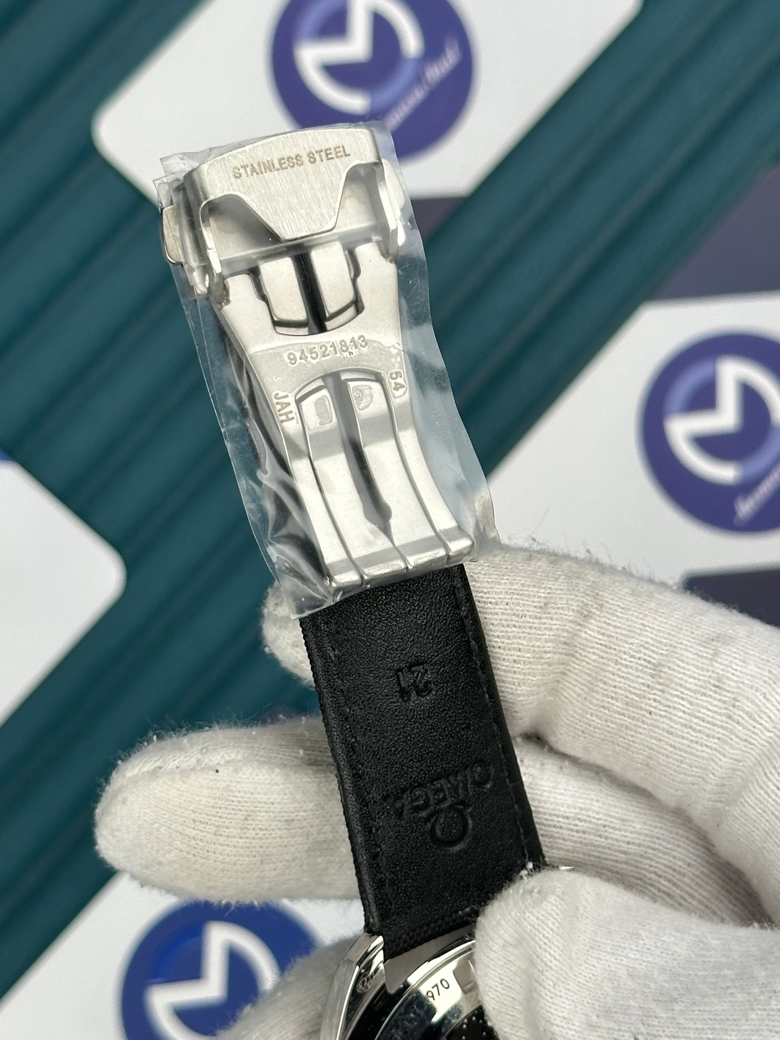 Omega Speedmaster Apollo Siyah Deri Kordon