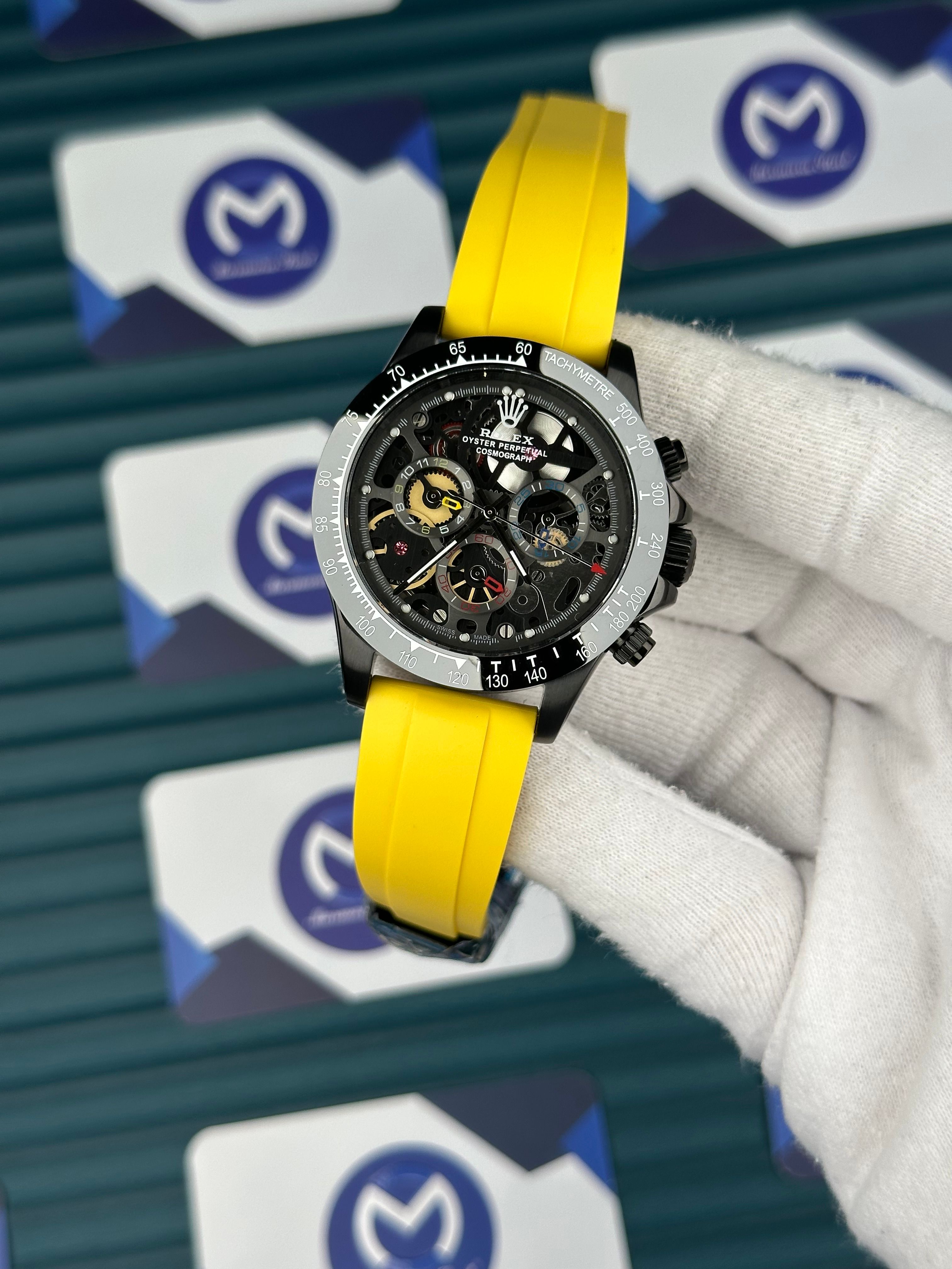 Rolex Daytona Juan Pablo Montoya Black Yellow Rubber Oysterflex