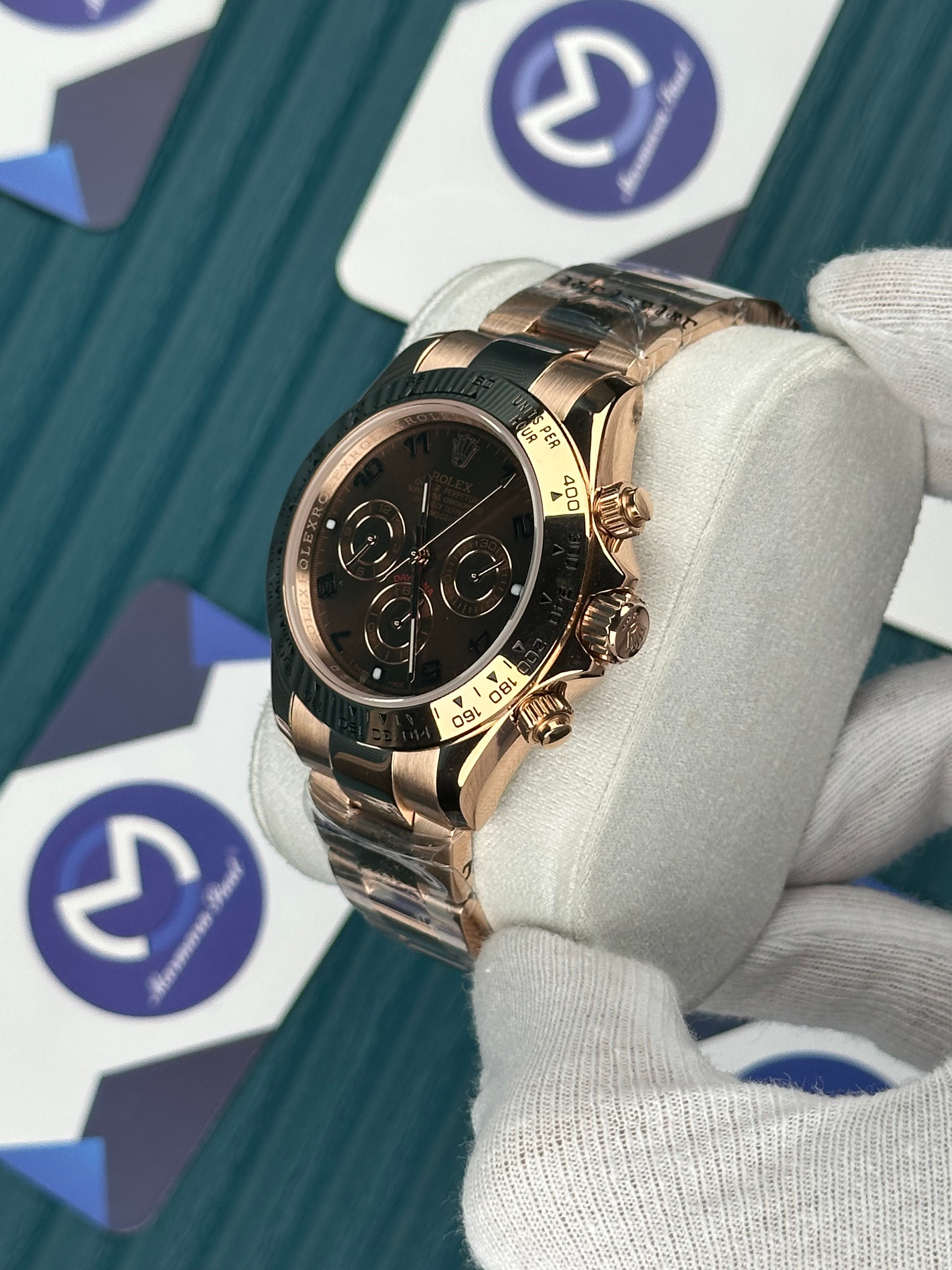 ROLEX DAYTONA CHOCOLATE DIAL ROSE OYSTER