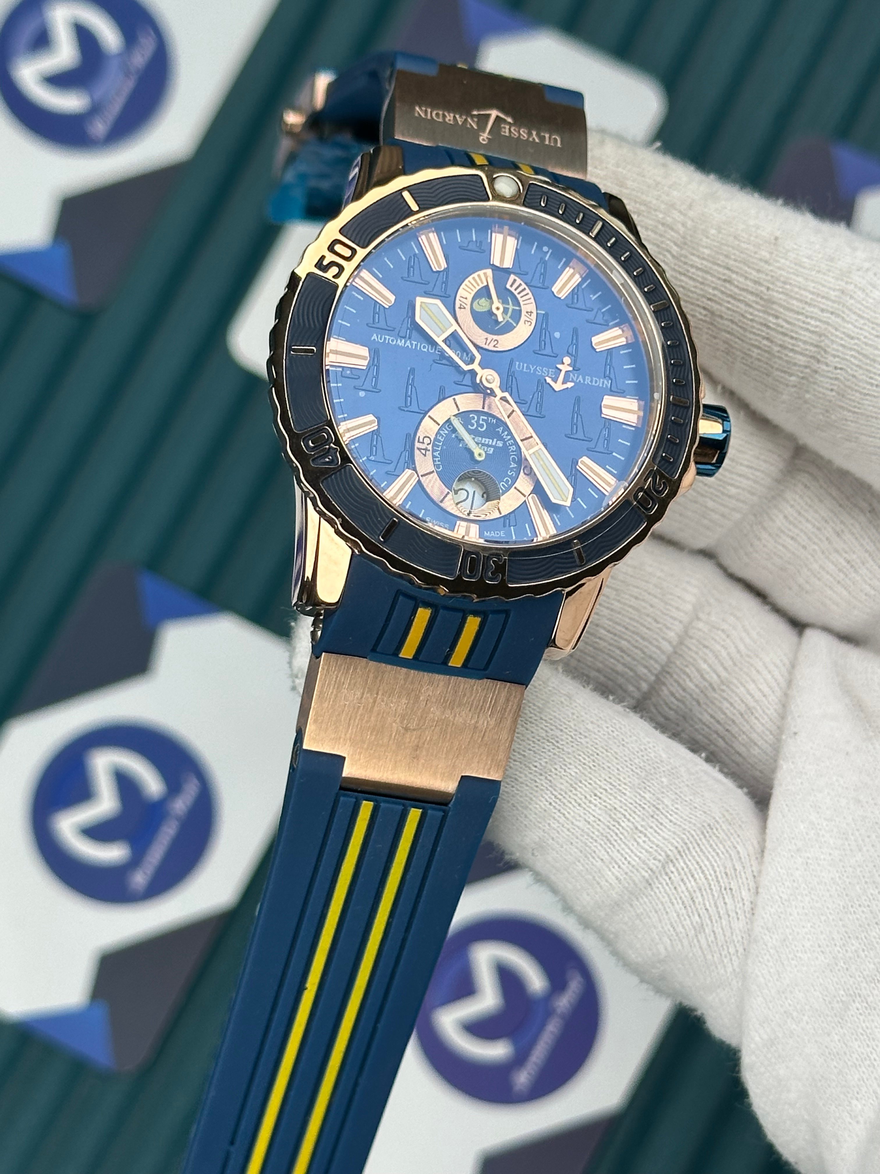 Ulysse Nardin Rose Case Blue Limited Edition Chronograph Automatic