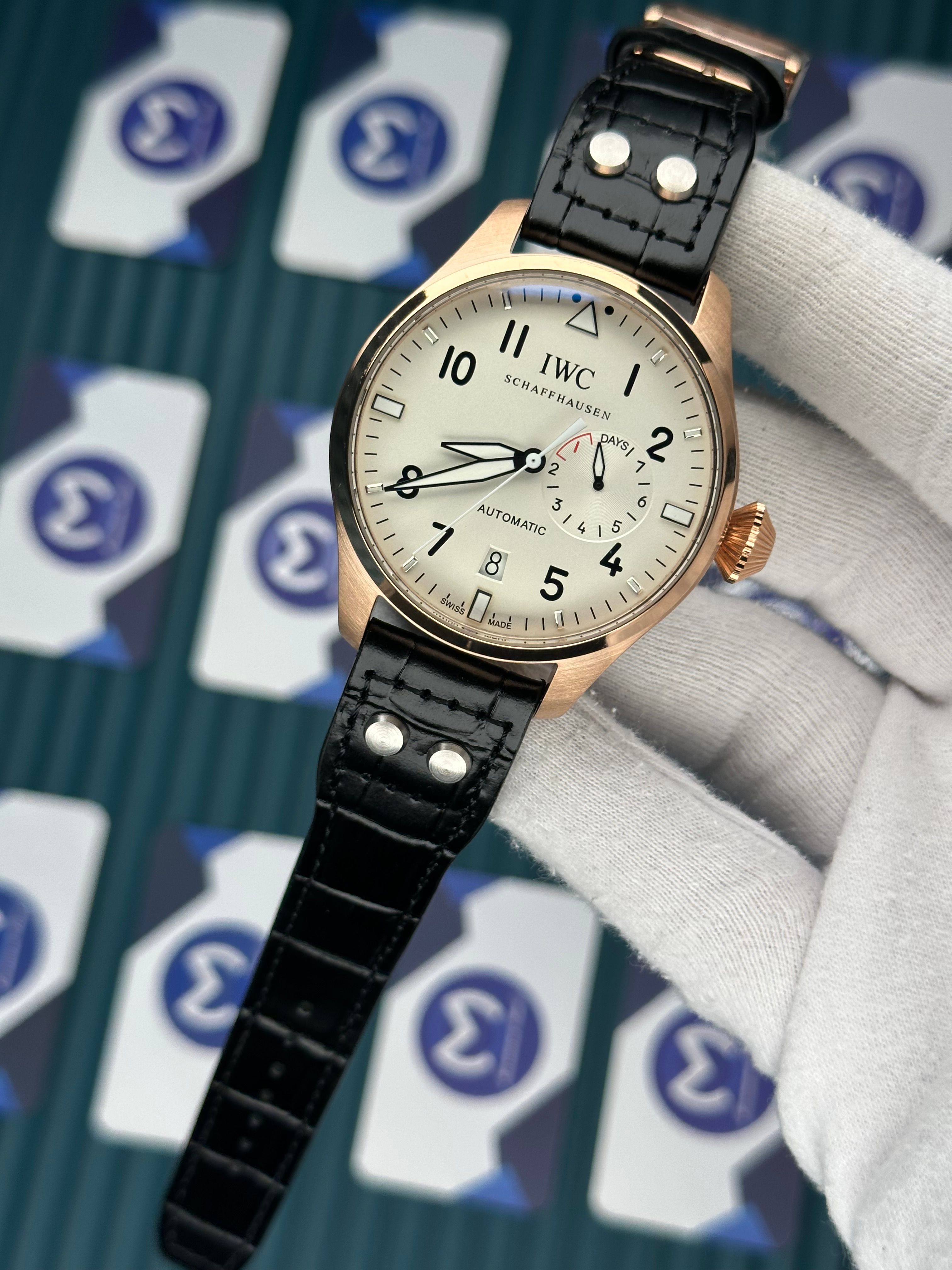 IWC Automatic Chronometer Rose Case White Dial