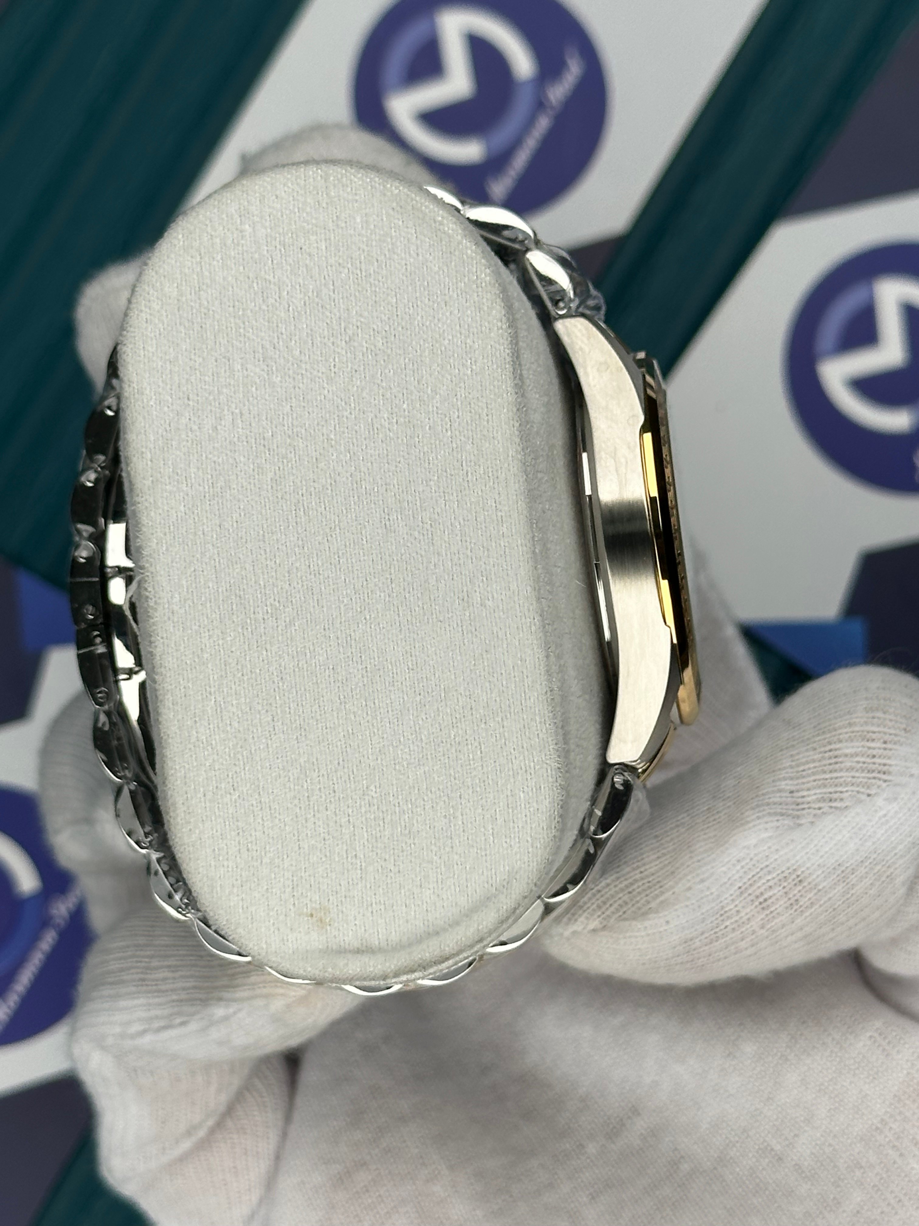 VERSACE 36 BLUE DIAL GOLD-SILVER JUBILE