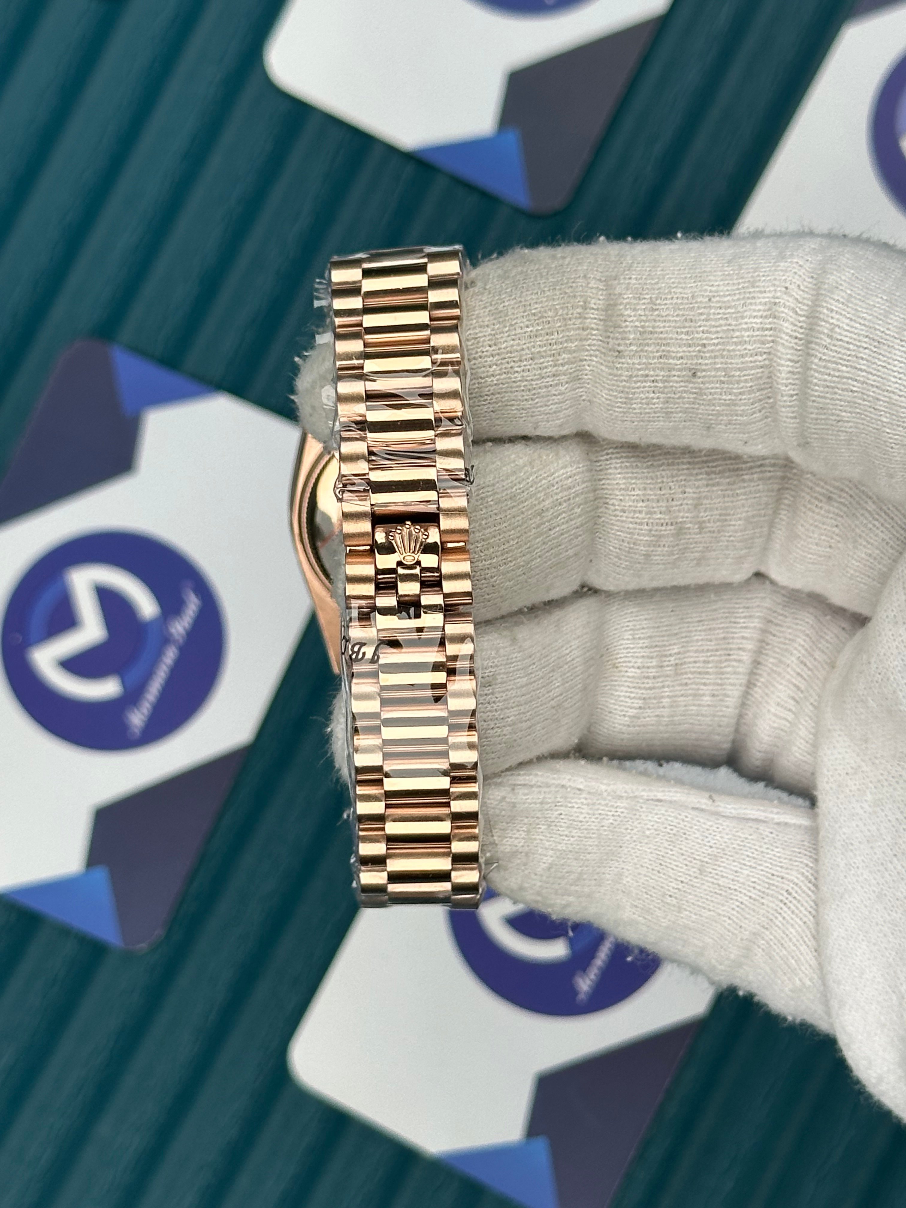 ROLEX 31 SEDEFLİ MAVİ ROSE PRESIDENT