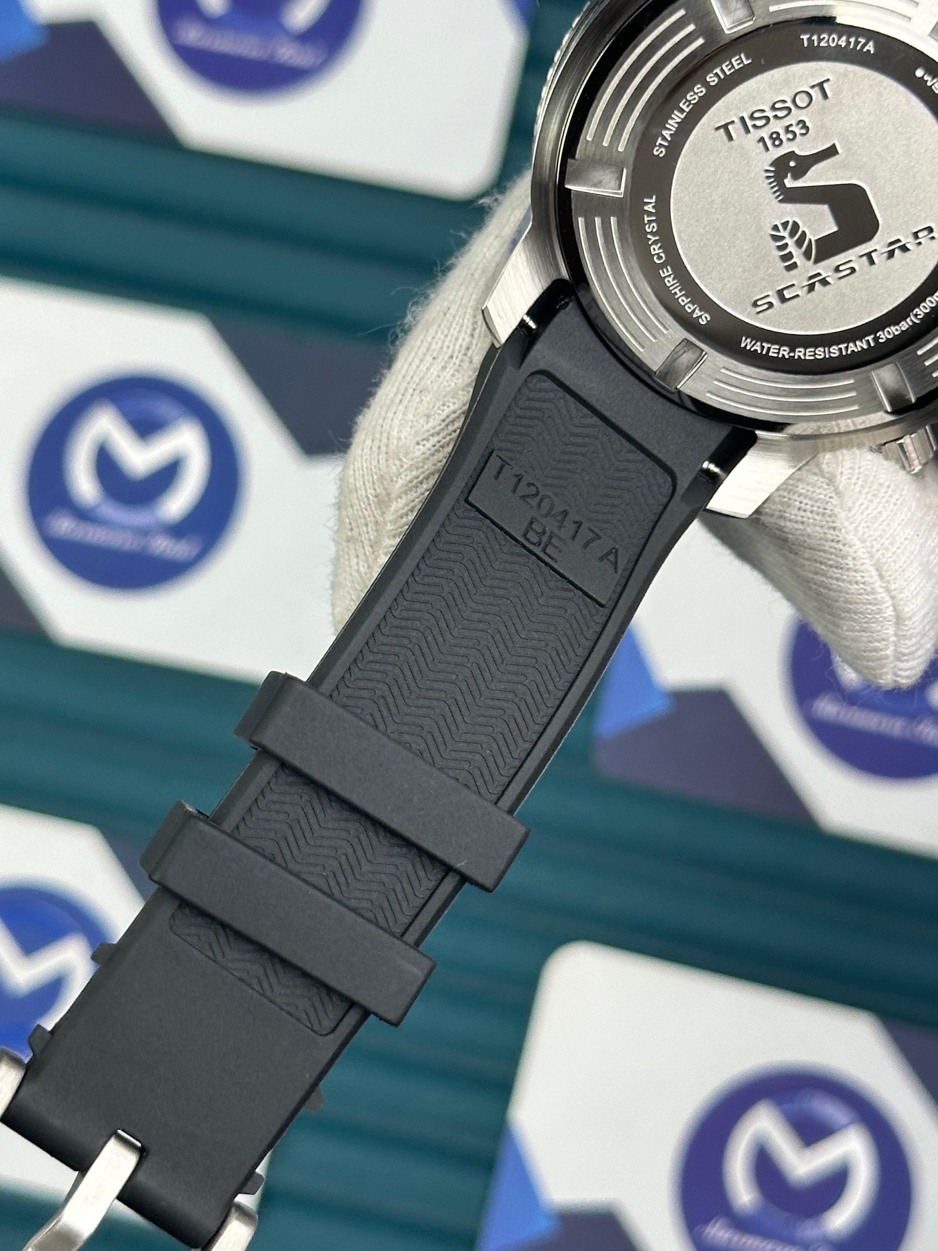 TISSOT SEASTAR 1000 CHRONO BLACK RUBBER