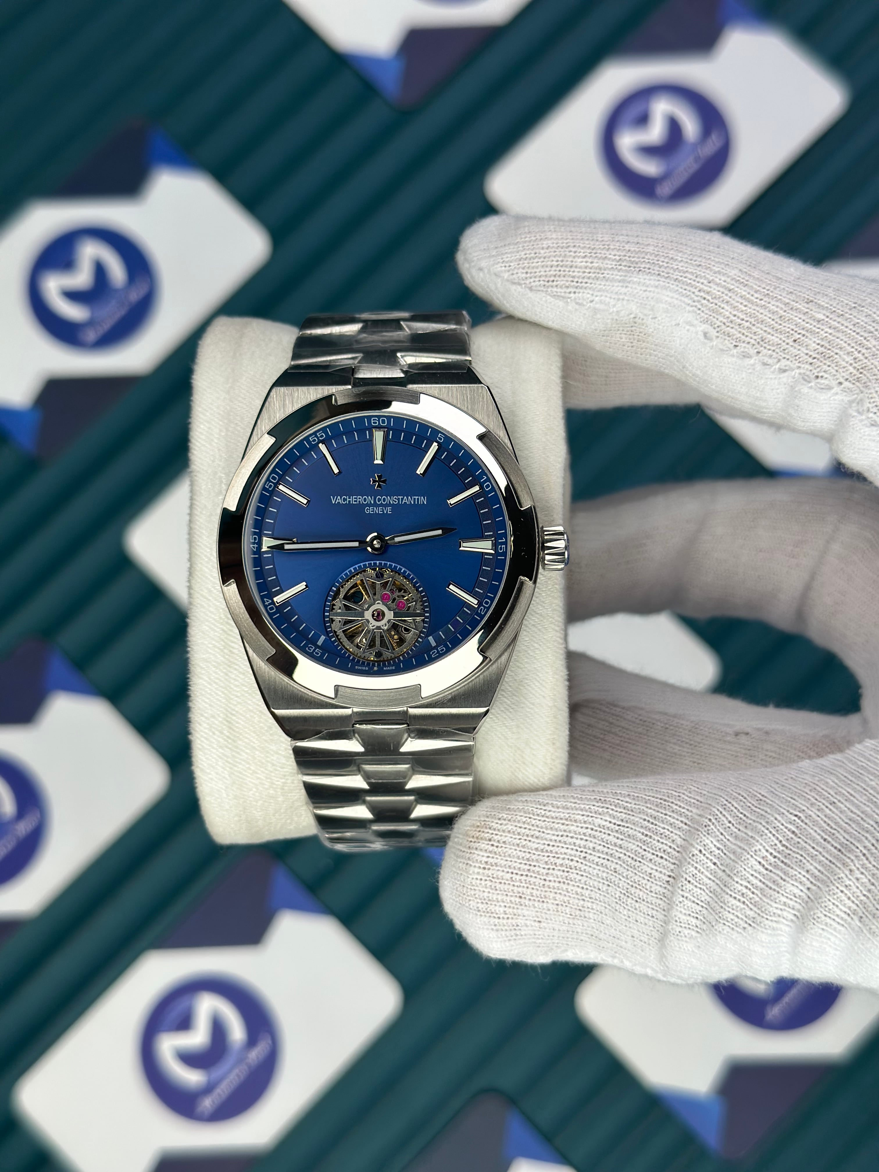 VACHERON CONSTANTIN BLUE OVERSEAS TOURBILLON SILVER