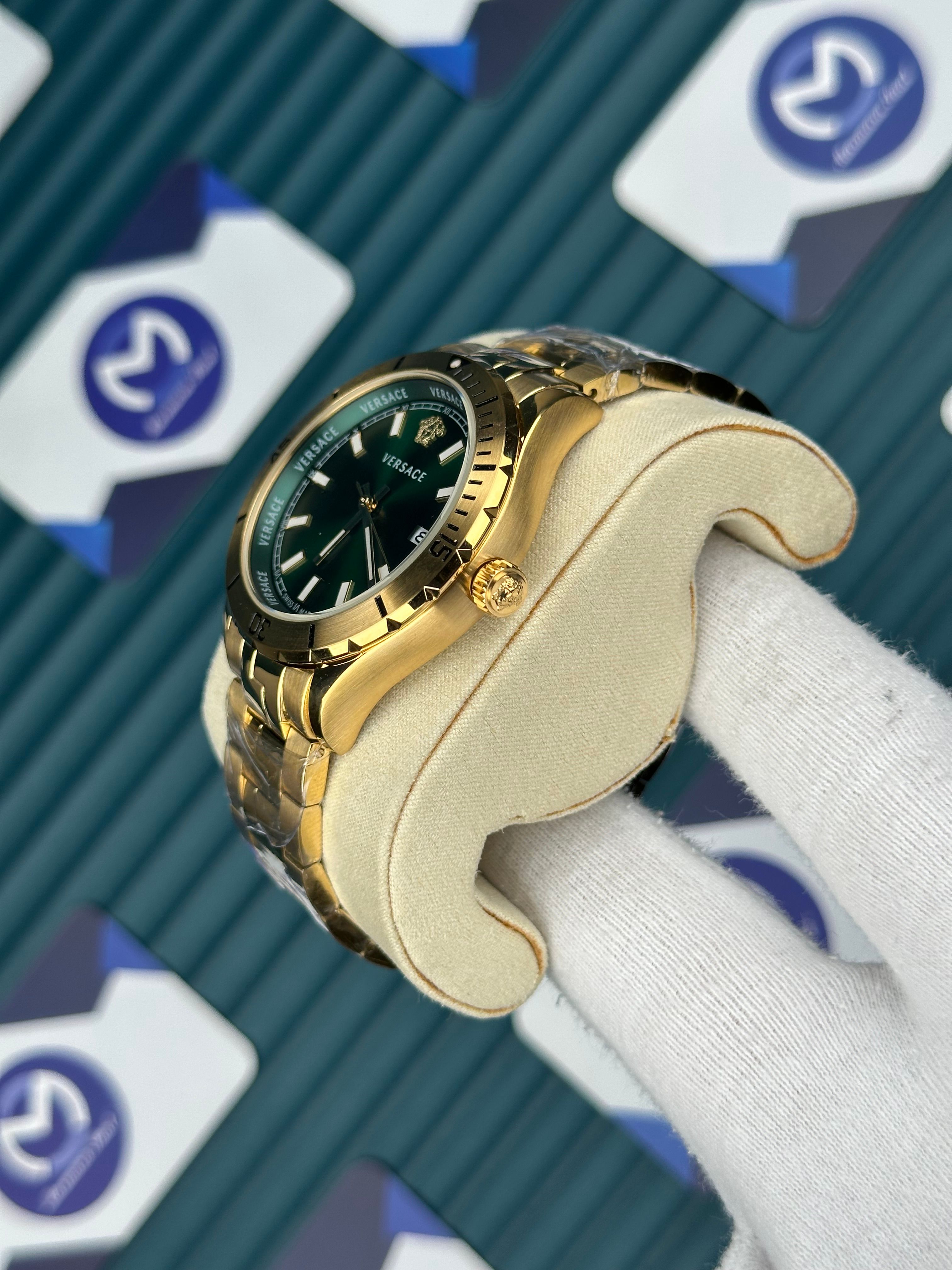Versace Gold Kordon Yeşil  Kadran