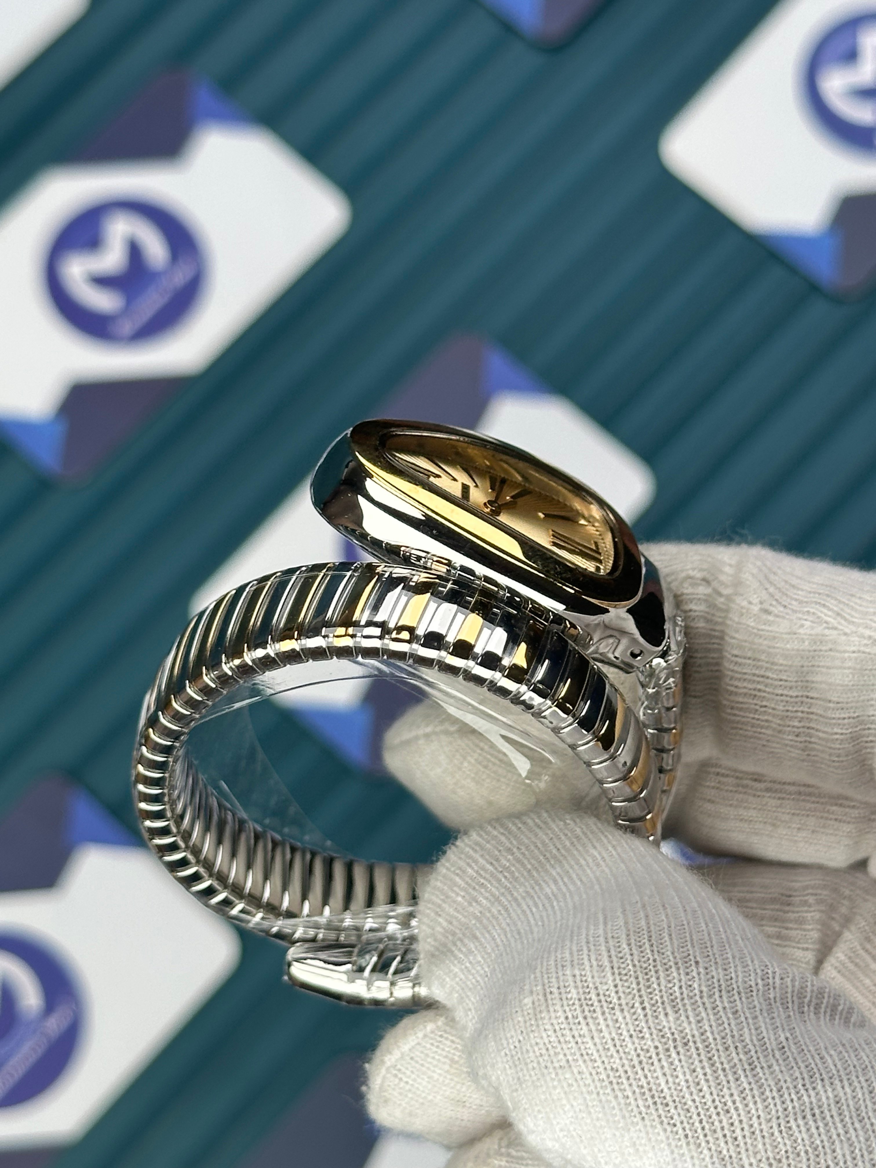 BVLGARI SERPENTI GOLD DIAL GOLD-SILVER SHORT TUBOGAS