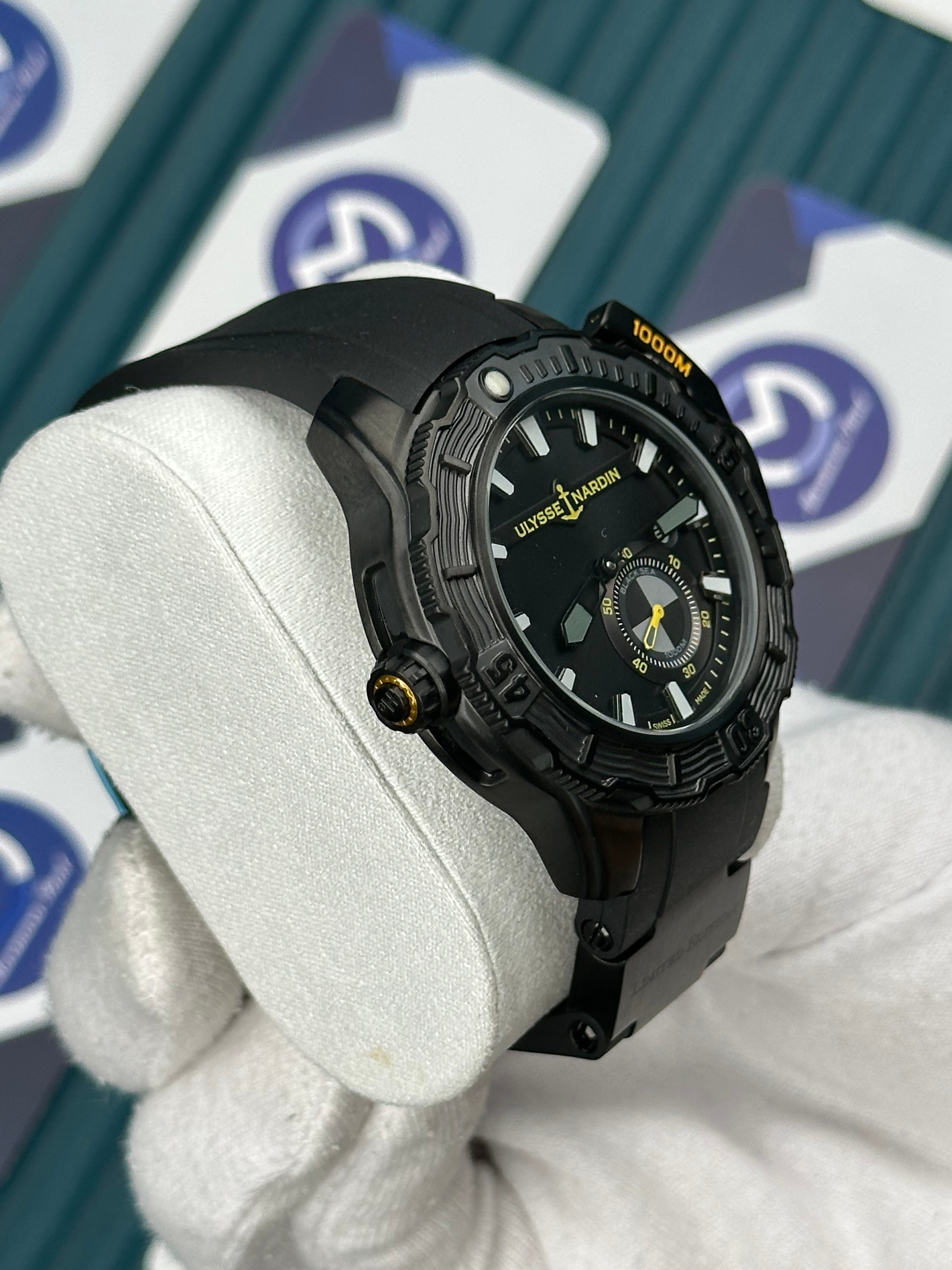 Ulysse Nardin Hammerhead Shark Black And Yellow Detail
