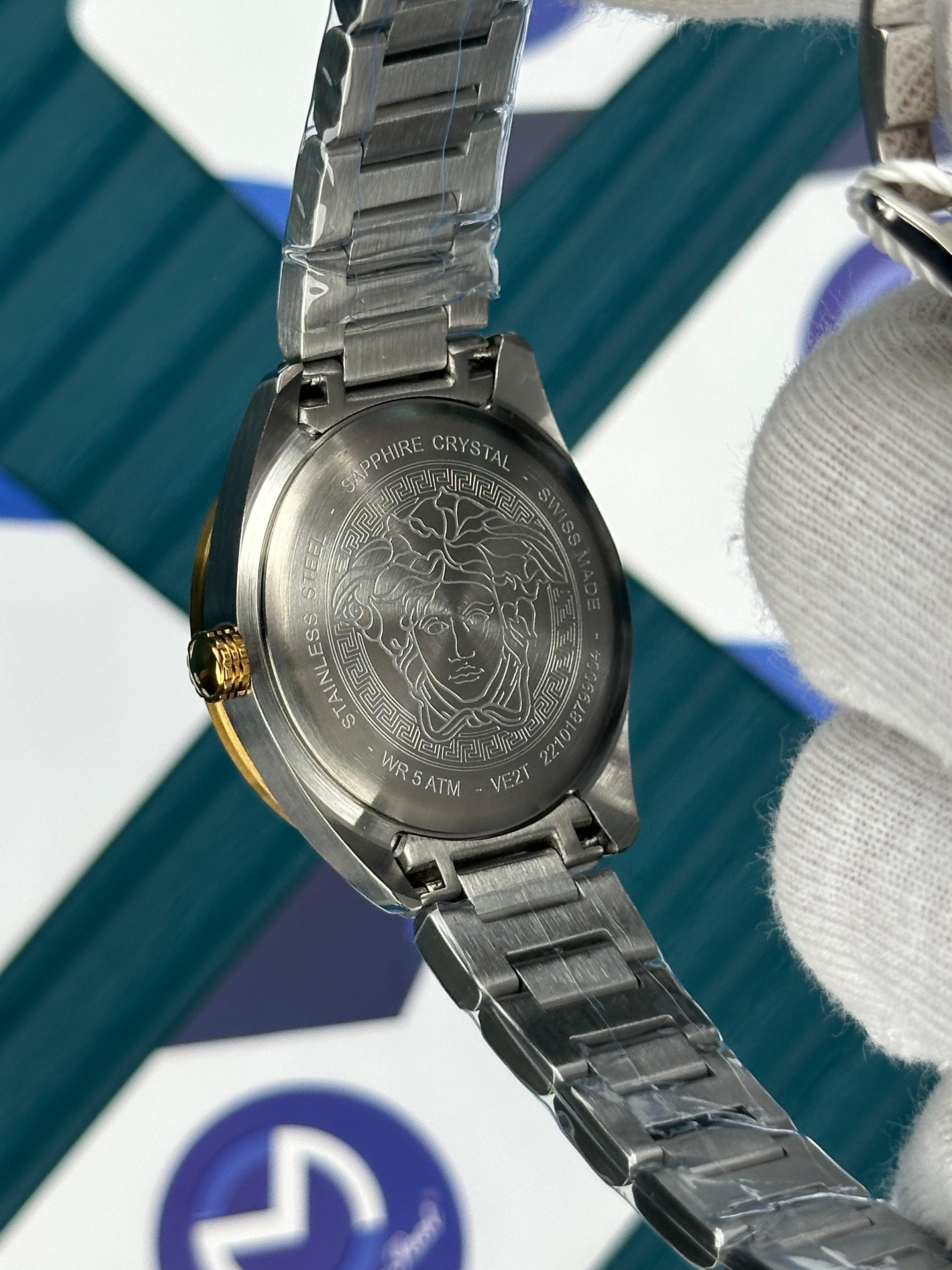 VERSACE 36 DESENLİ SİYAH KADRAN GOLD SILVER KORDON