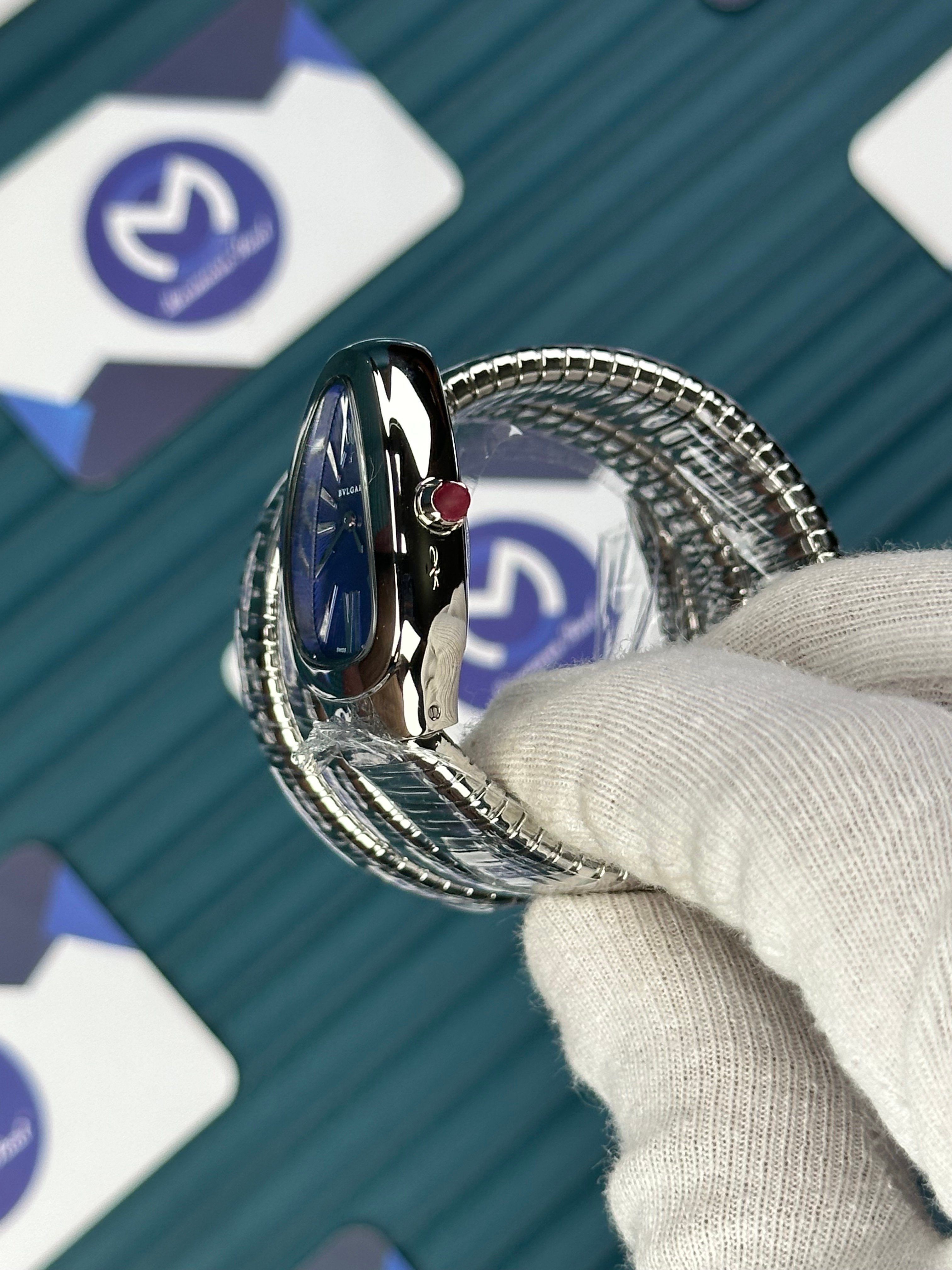 BVLGARI SERPENTI BLUE DIAL LONG TUBOGAS