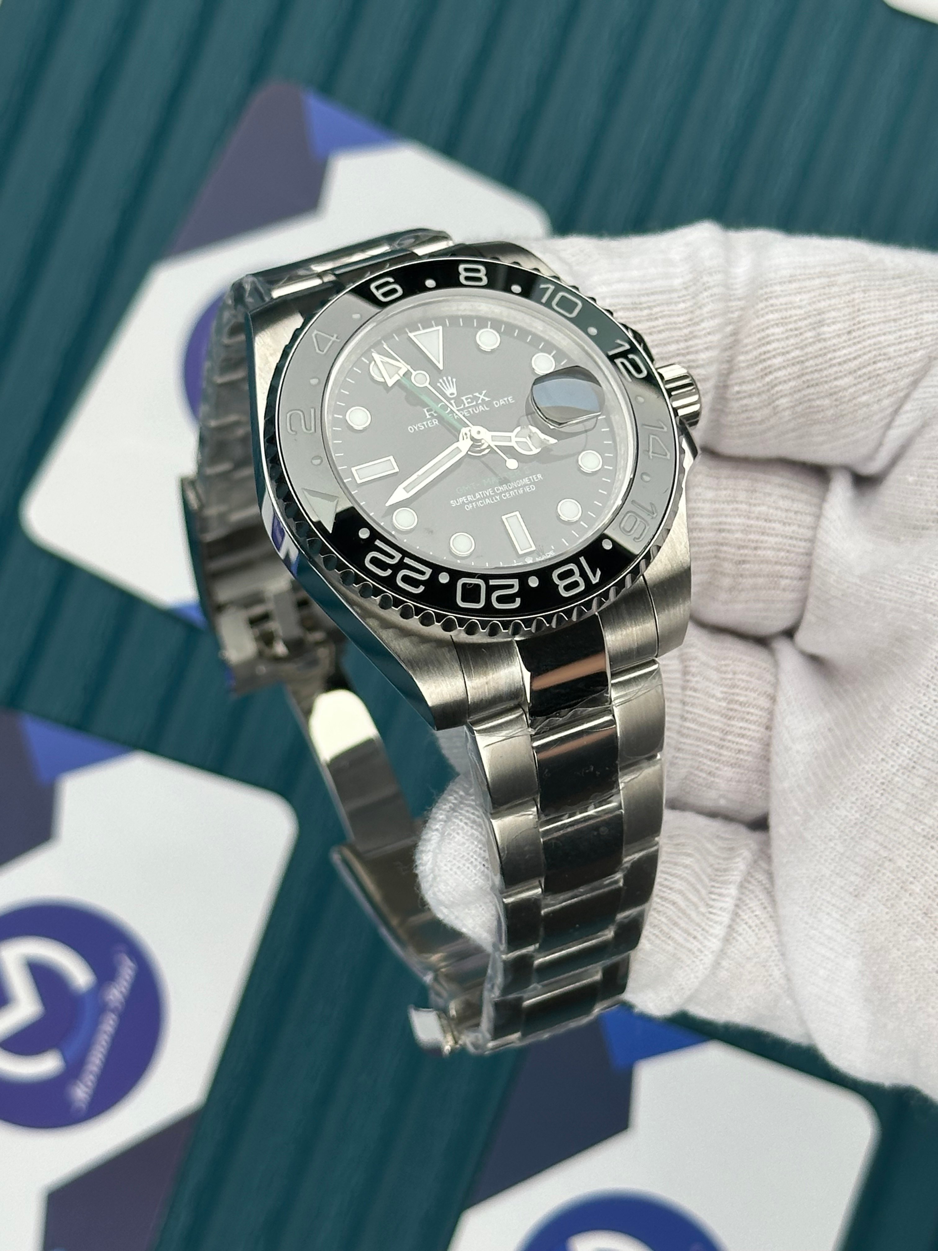 ROLEX GMT MASTER II BLACK DIAL BLACK BEZEL