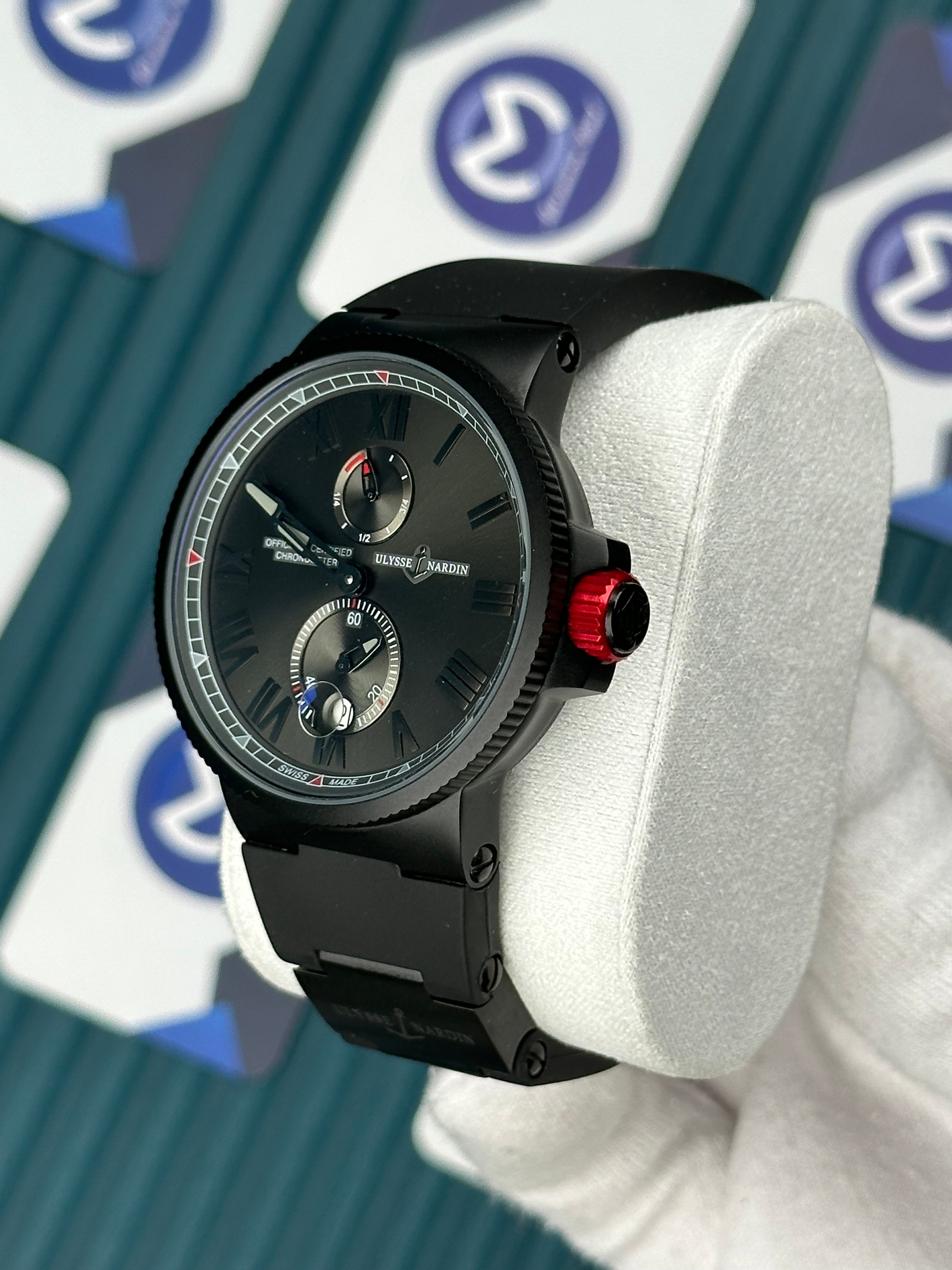 Ulysse Nardin Marine Black Red Detail Chronograph Automatic