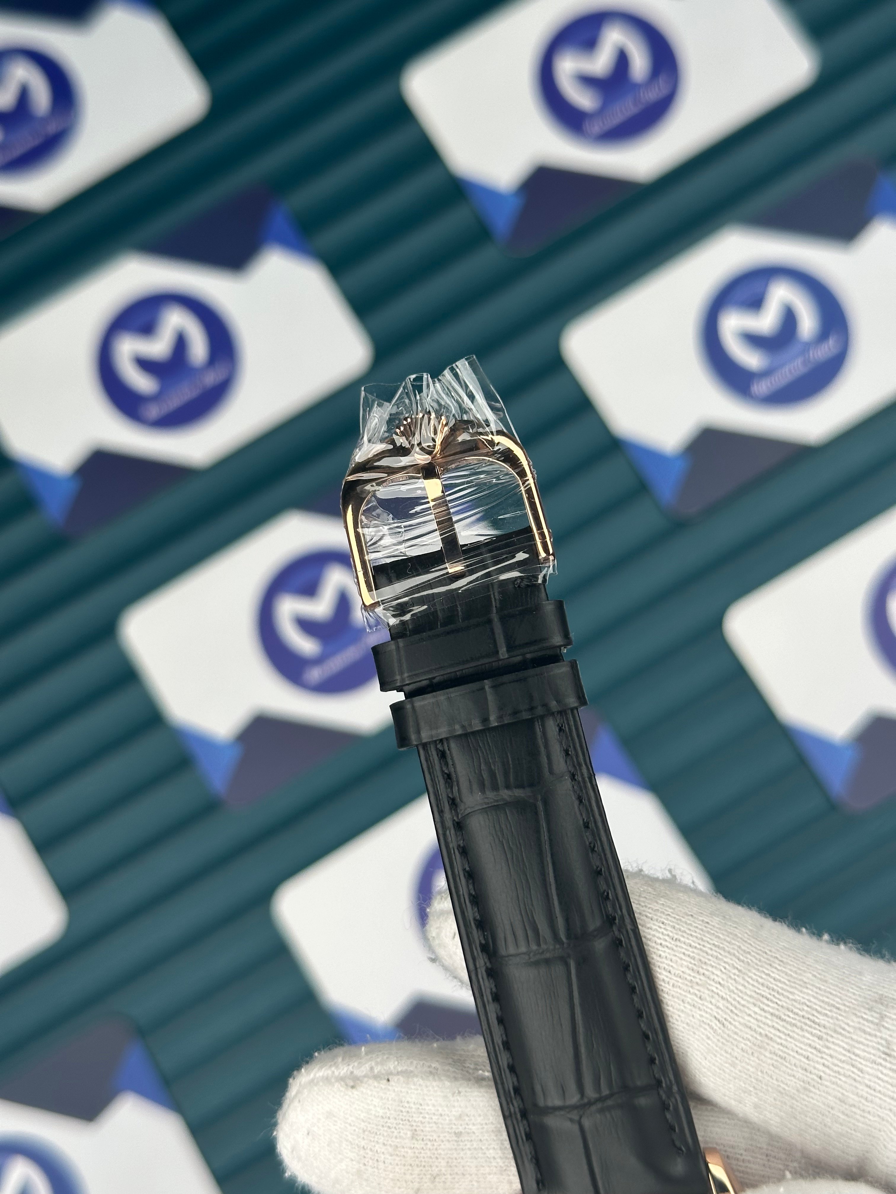 Rolex Cellini Rose Kasa Fonksiyonlu Siyah Deri Kordon