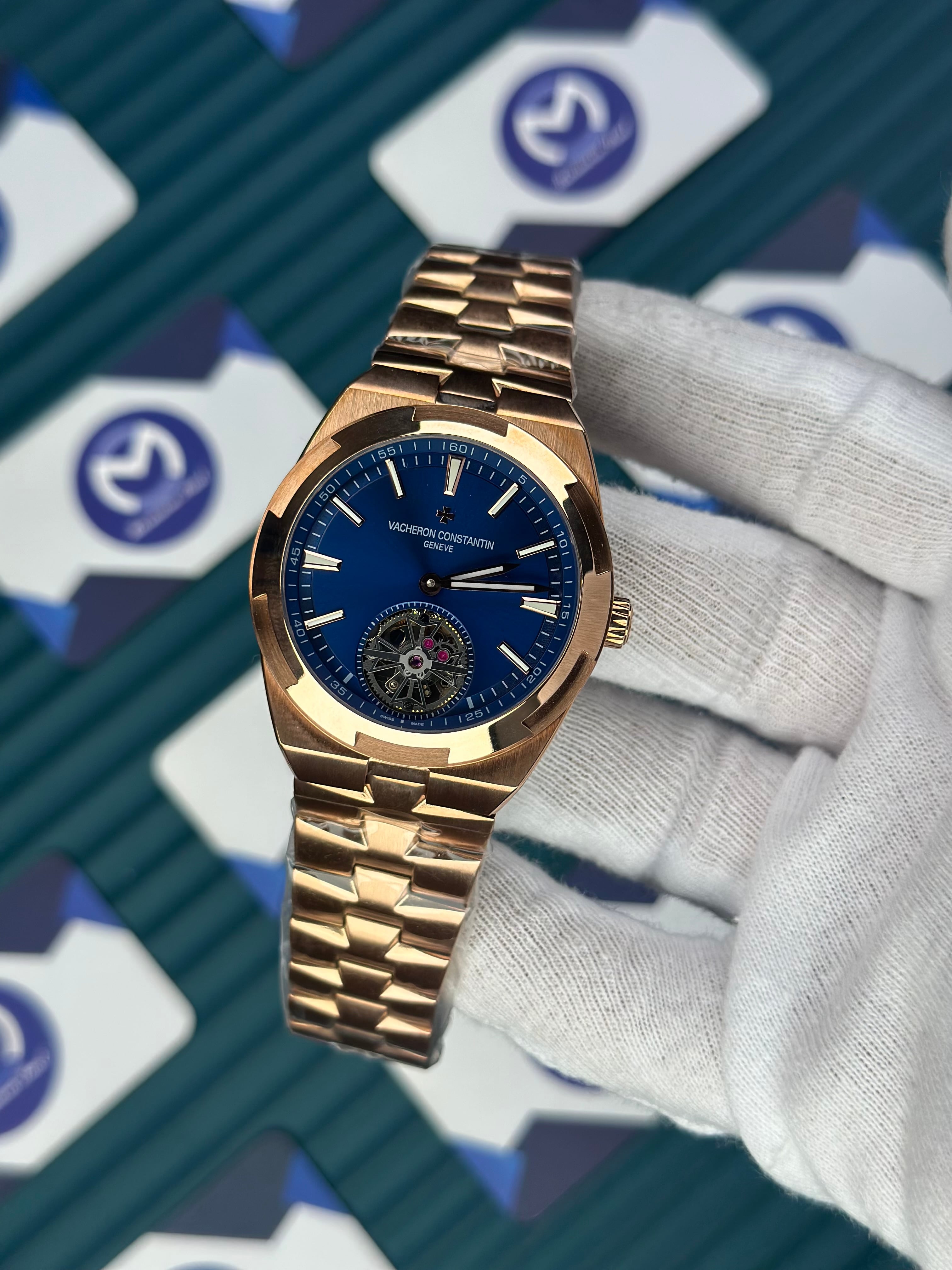 VACHERON CONSTANTIN BLUE OVERSEAS TOURBILLON ROSE