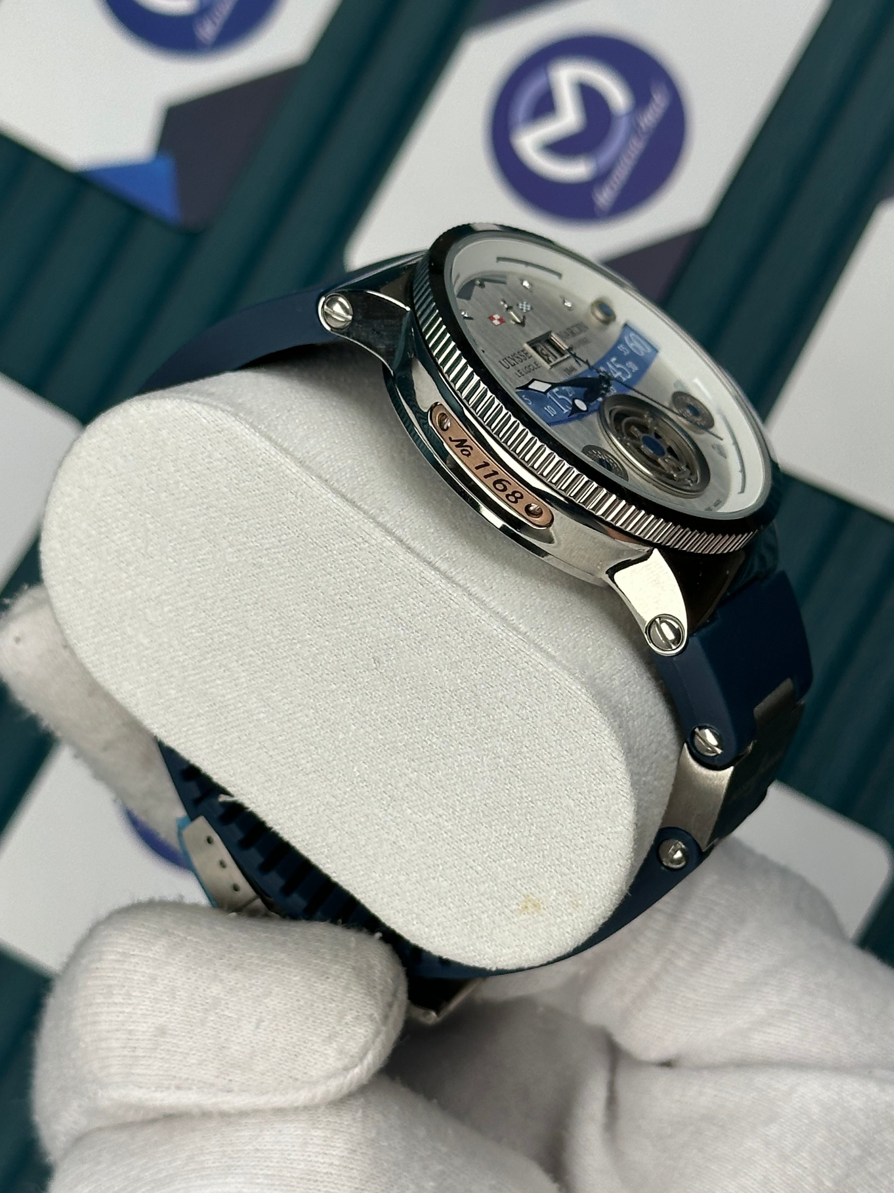 Ulysse Nardin Tourbillon Blue Cord White Dial
