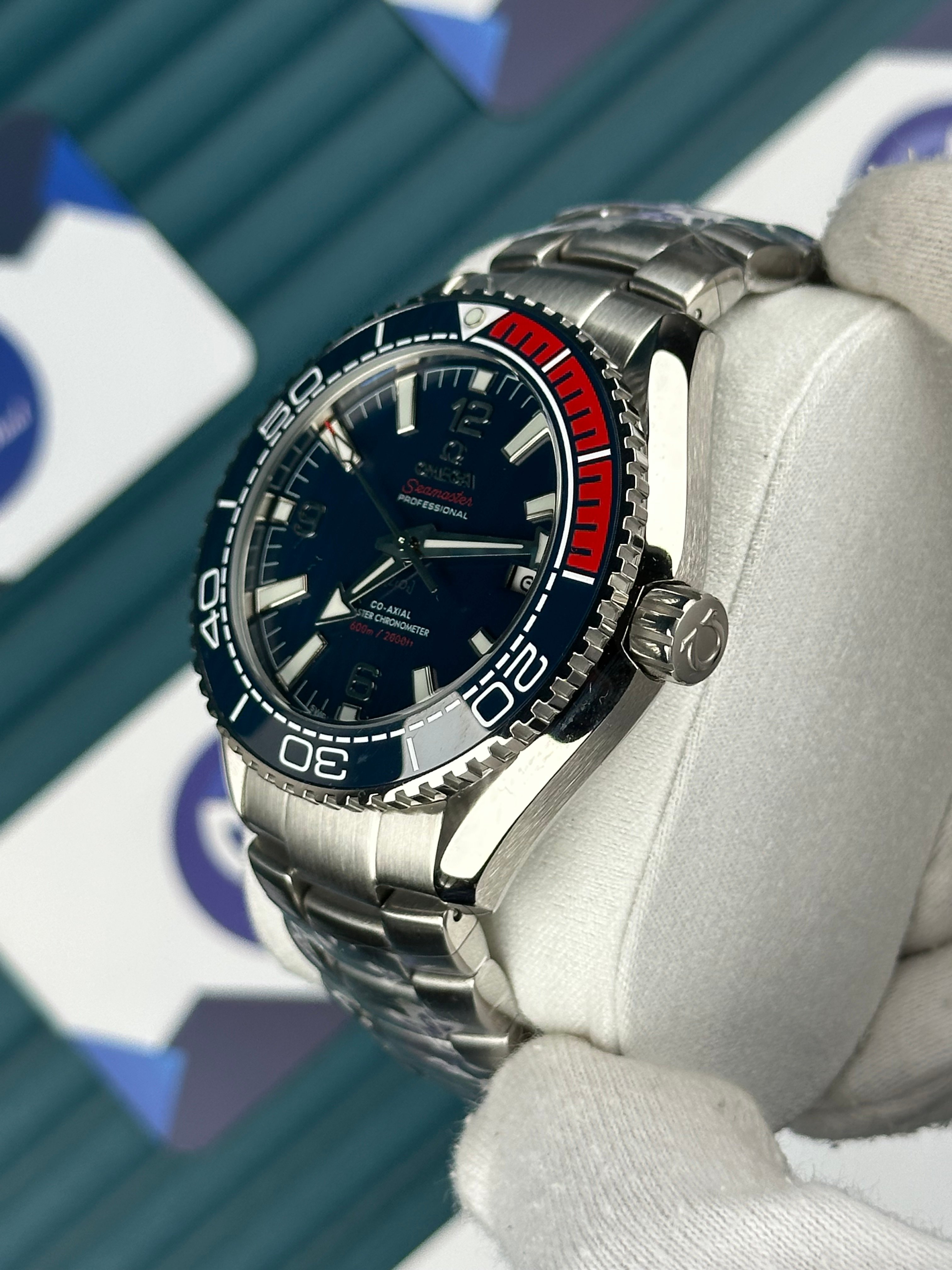 Omega Seamaster Planet Ocean Navy Mavi Kadran 