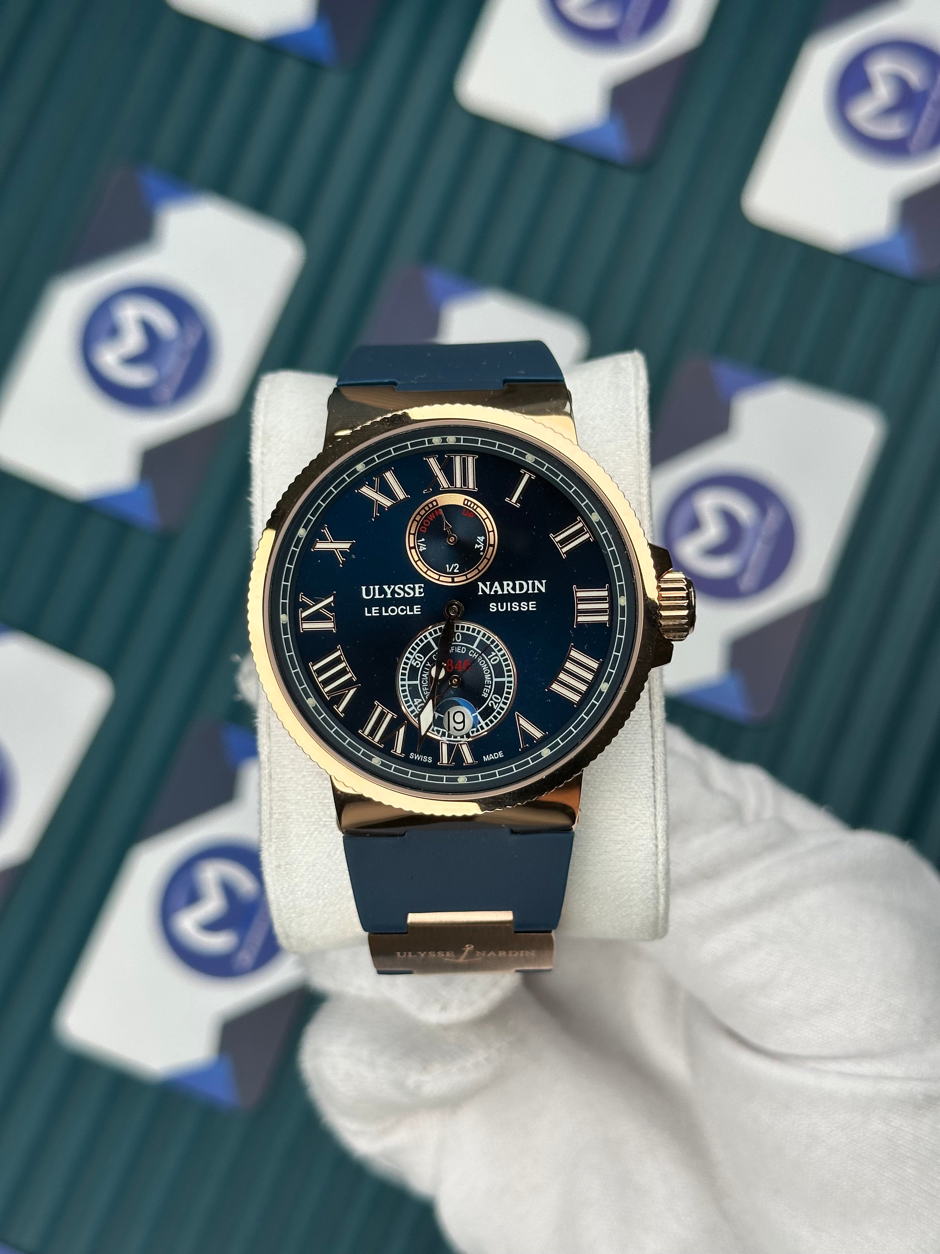 Ulysse Nardin Rose Case Blue Cord Chronometer Automatic